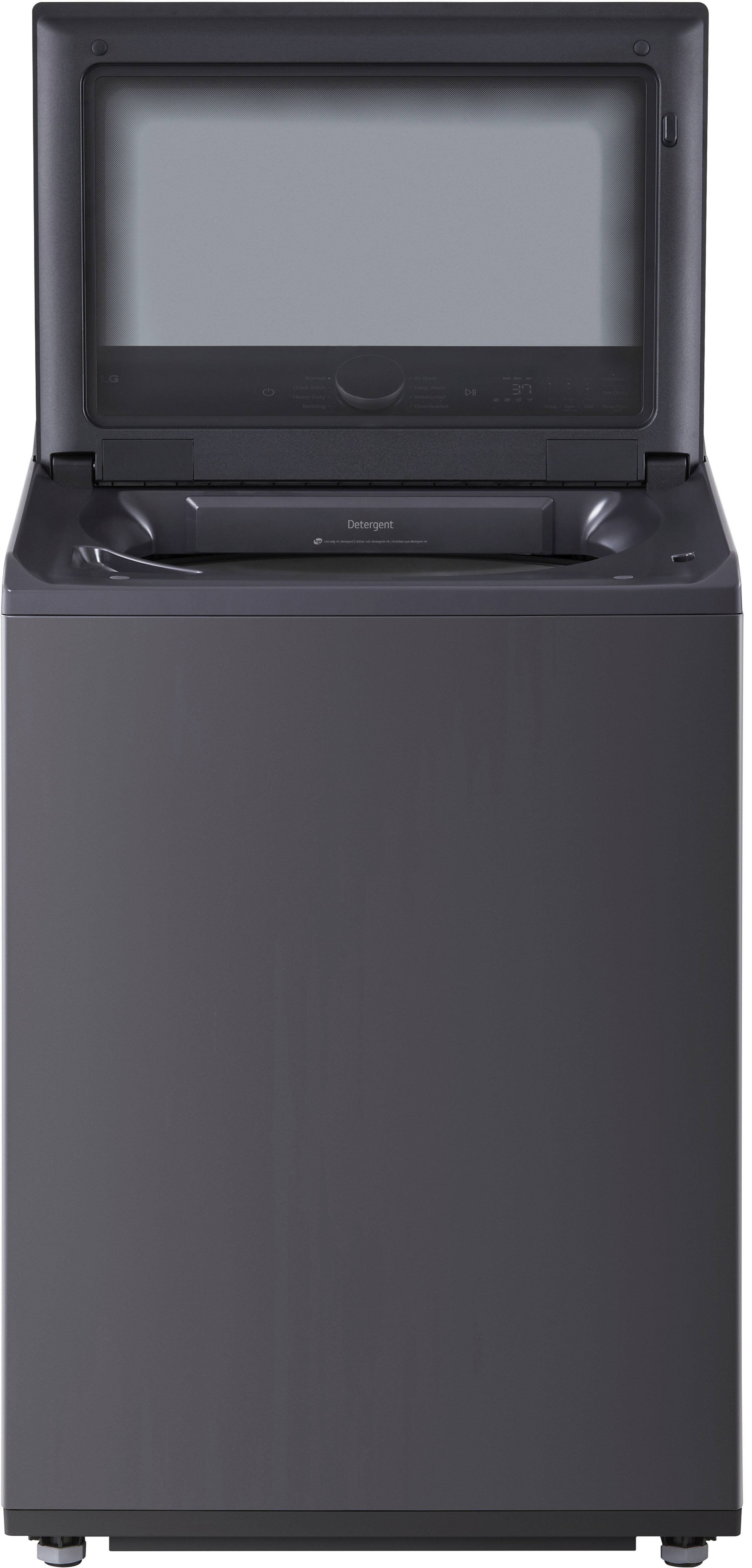 Alt View 2. LG - 5.3 Cu. Ft. High Efficiency Smart Top Load Washer with TurboWash3D Technology - Matte Black.