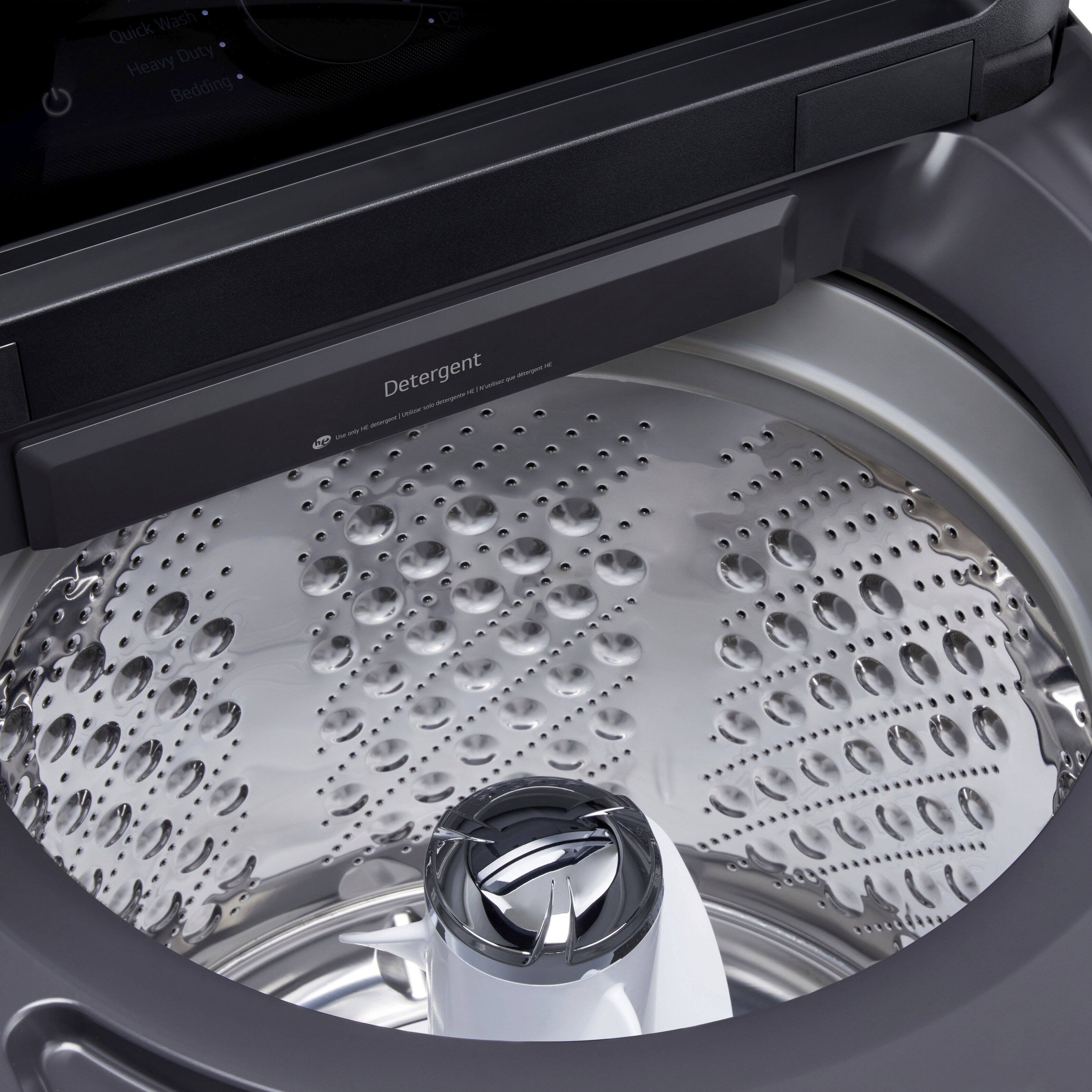 Alt View 22. LG - 5.3 Cu. Ft. High Efficiency Smart Top Load Washer with TurboWash3D Technology - Matte Black.