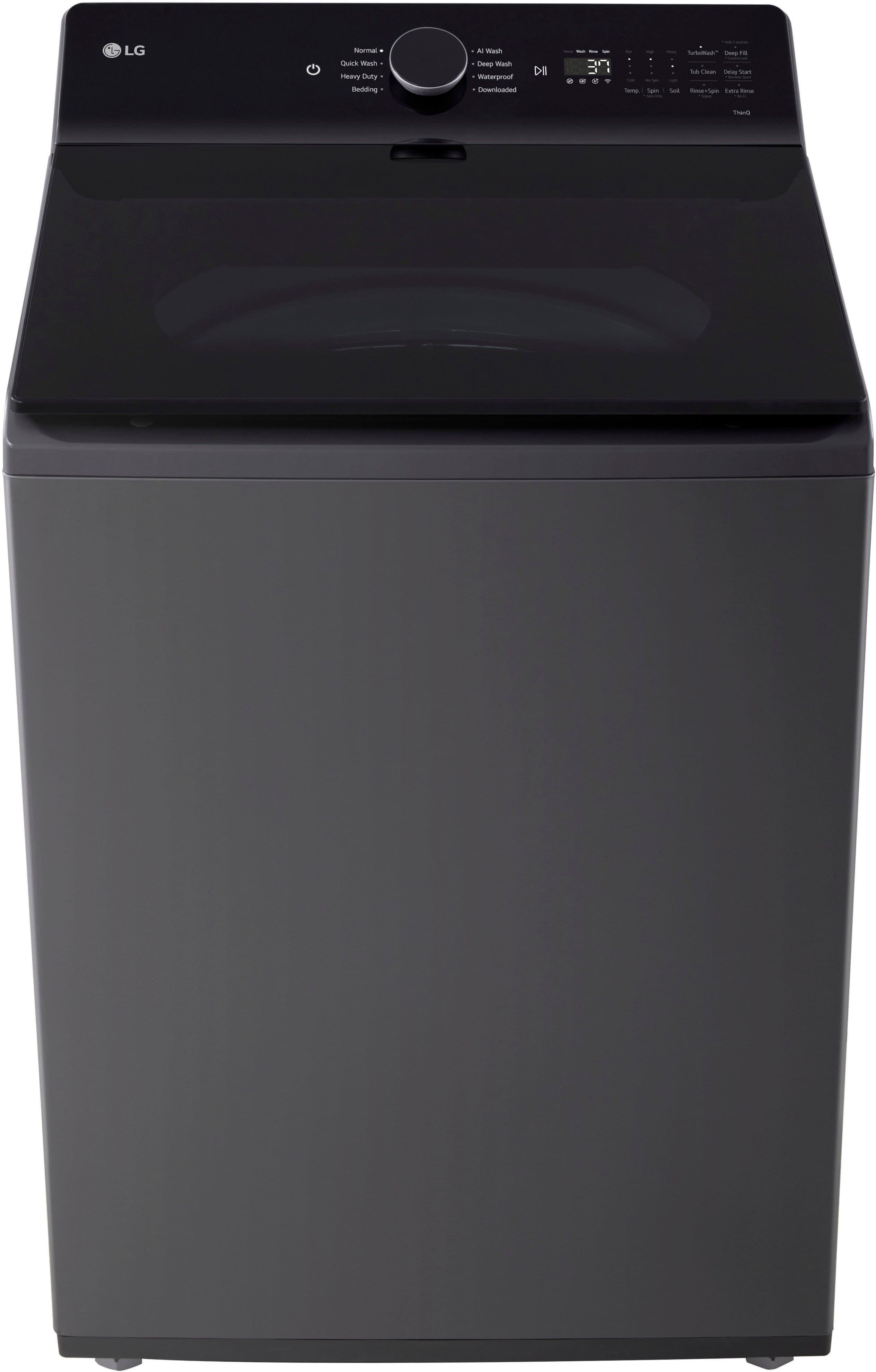 Alt View 11. LG - 5.3 Cu. Ft. High Efficiency Smart Top Load Washer with TurboWash3D Technology - Matte Black.