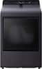 Front. LG - 7.3 Cu. Ft. Smart Electric Dryer with EasyLoad Door - Matte Black.