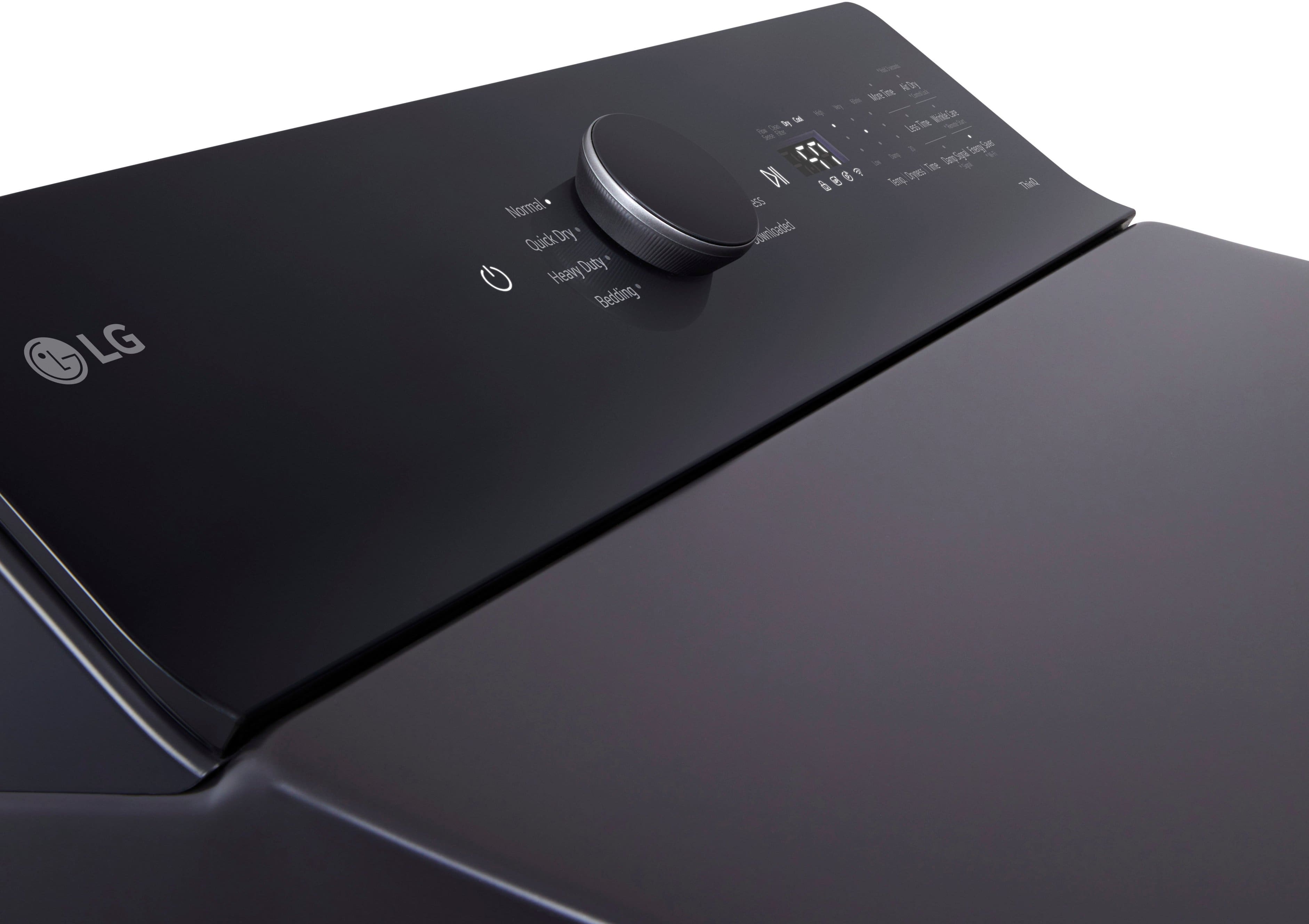 Alt View 13. LG - 7.3 Cu. Ft. Smart Electric Dryer with EasyLoad Door - Matte Black.