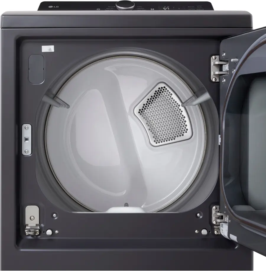 Alt View 14. LG - 7.3 Cu. Ft. Smart Electric Dryer with EasyLoad Door - Matte Black.
