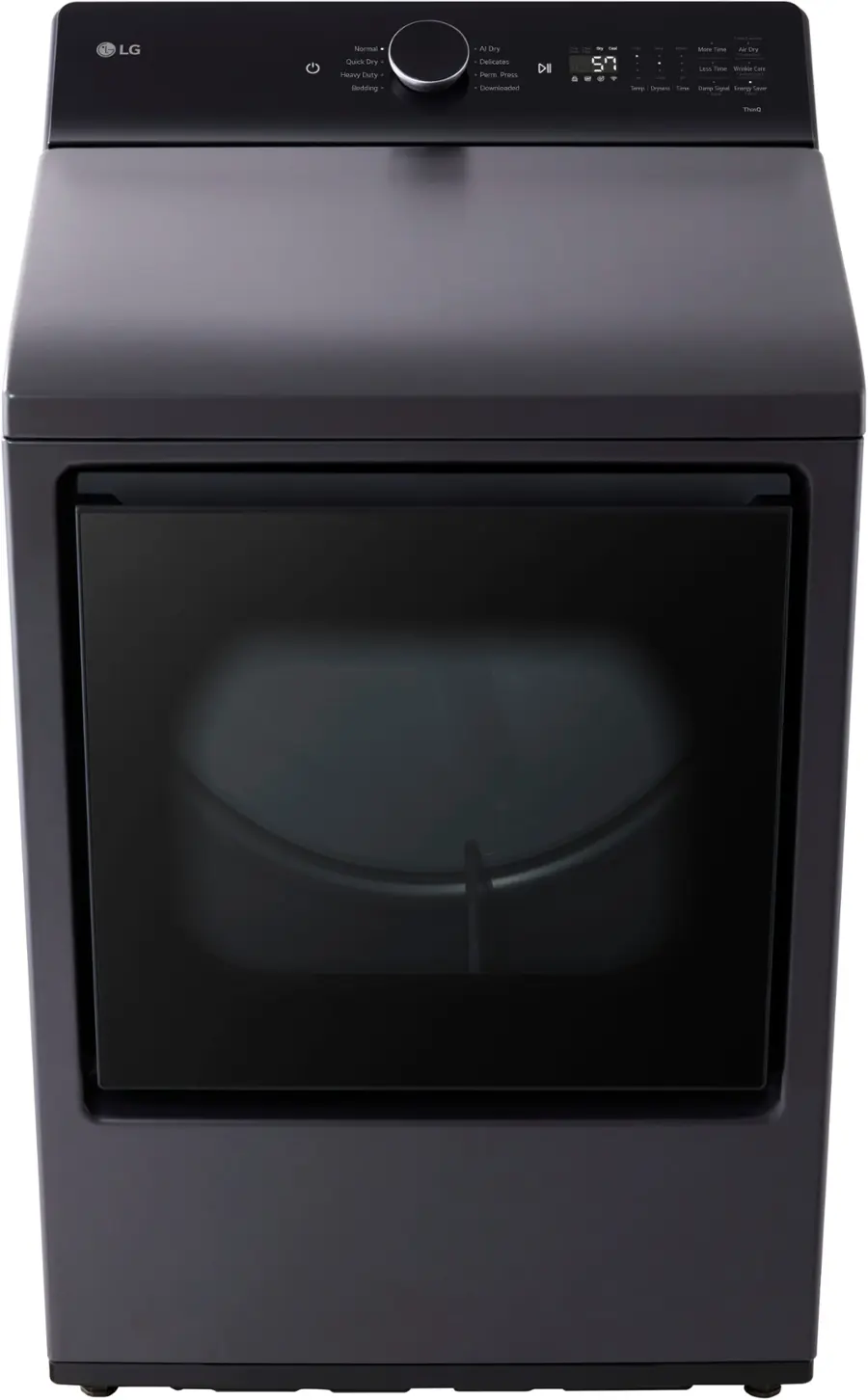 Alt View 1. LG - 7.3 Cu. Ft. Smart Electric Dryer with EasyLoad Door - Matte Black.