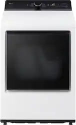 LG - 7.3 Cu. Ft. Smart Electric Dryer with EasyLoad Door - Alpine White - Front_Zoom