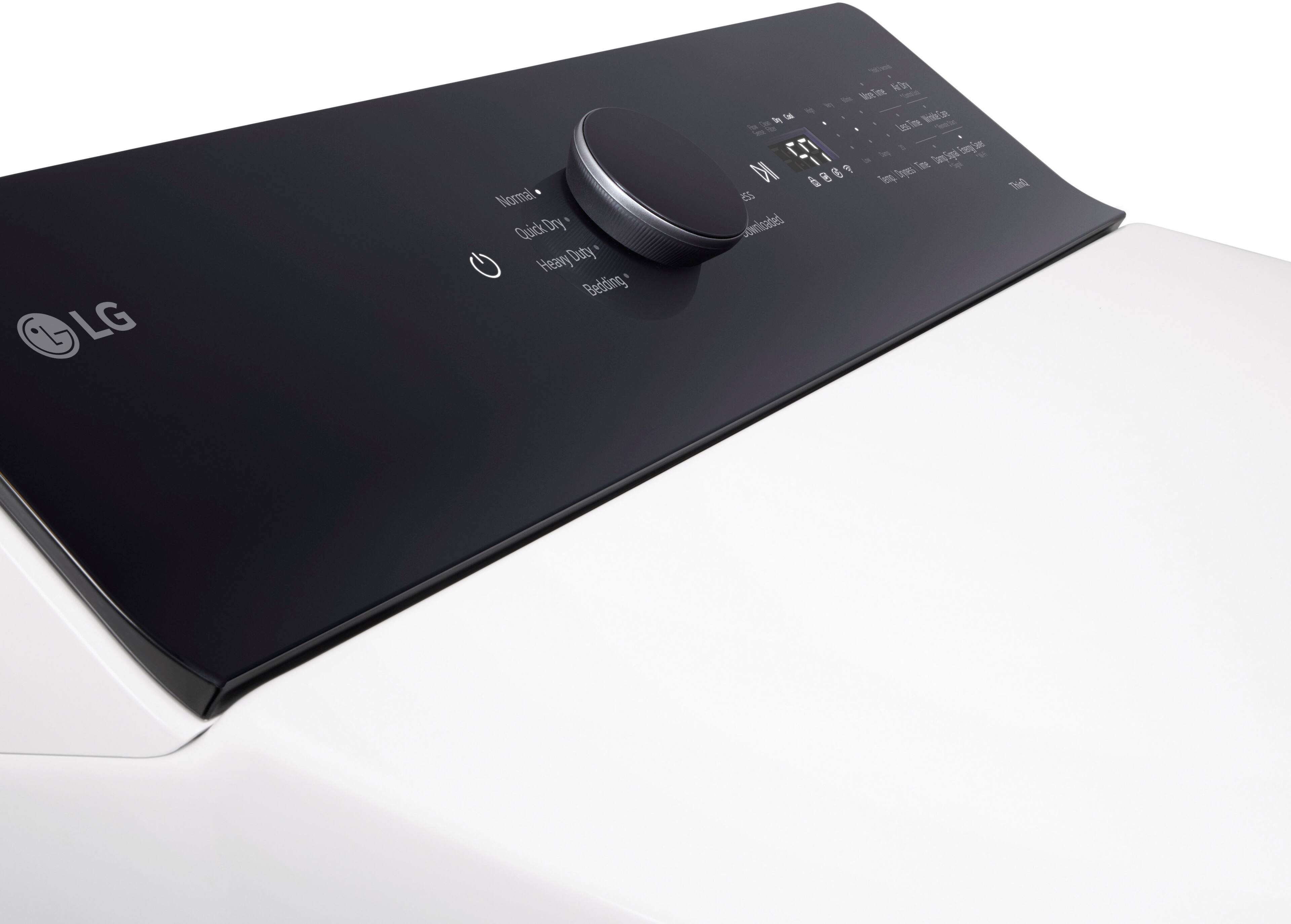 Alt View 17. LG - 7.3 Cu. Ft. Smart Electric Dryer with EasyLoad Door - Alpine White.