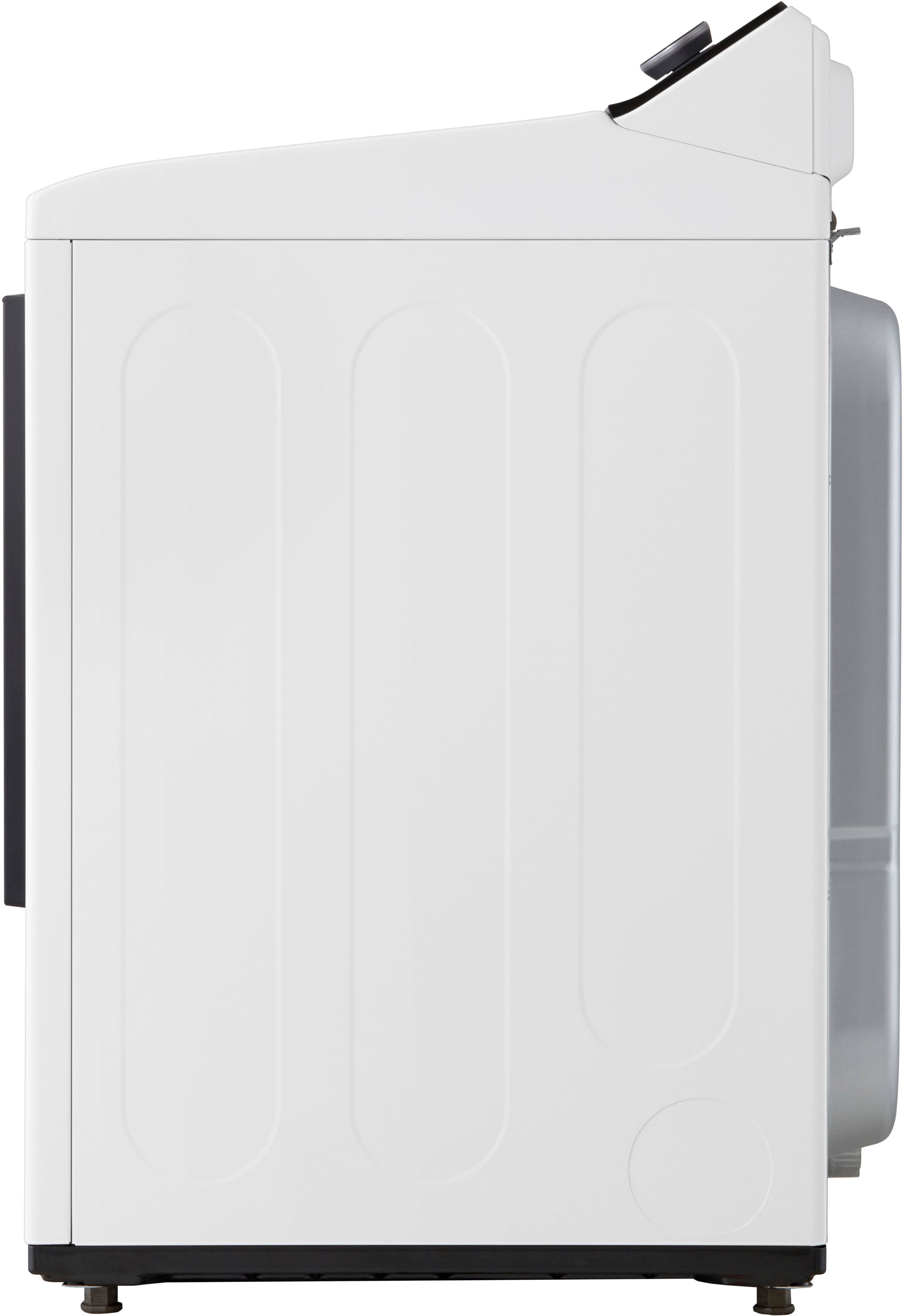 Alt View 21. LG - 7.3 Cu. Ft. Smart Electric Dryer with EasyLoad Door - Alpine White.