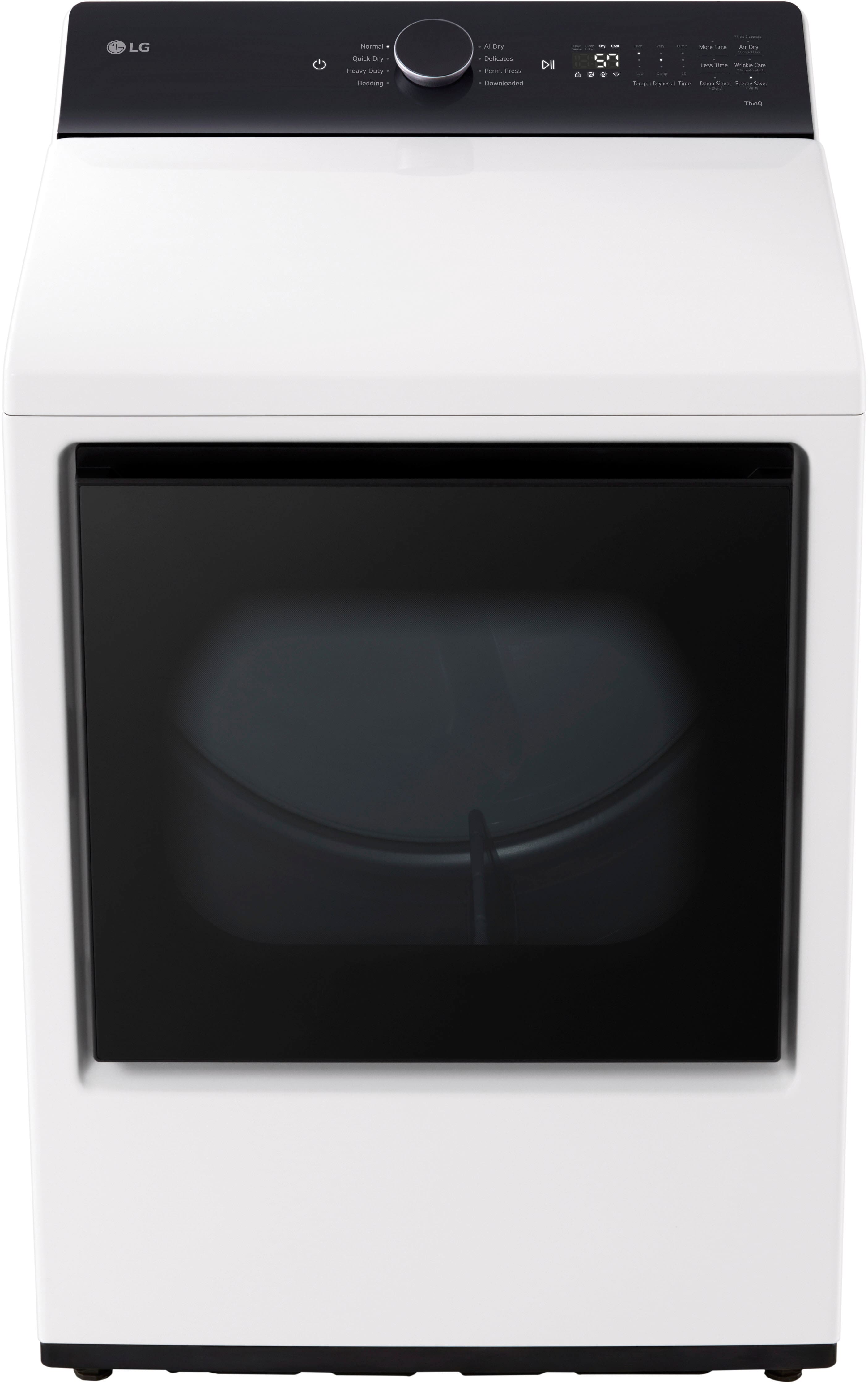Alt View 11. LG - 7.3 Cu. Ft. Smart Electric Dryer with EasyLoad Door - Alpine White.