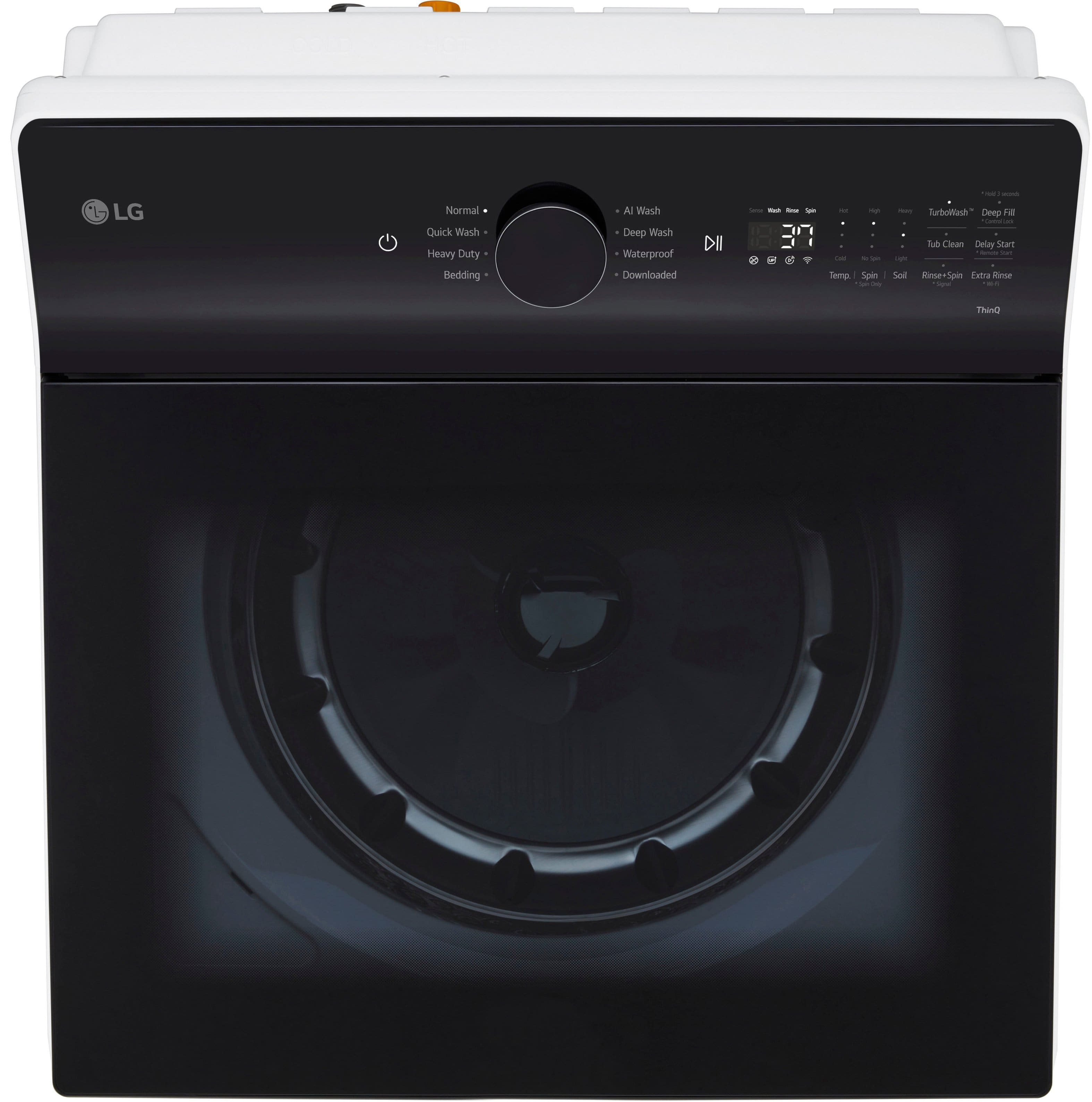 Alt View 12. LG - 5.3 Cu. Ft. High Efficiency Smart Top Load Washer with TurboWash3D Technology - Alpine White.