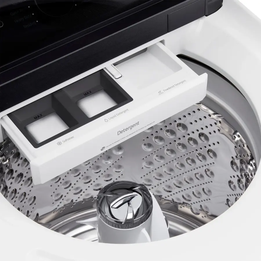 Alt View 22. LG - 5.3 Cu. Ft. High Efficiency Smart Top Load Washer with TurboWash3D Technology - Alpine White.