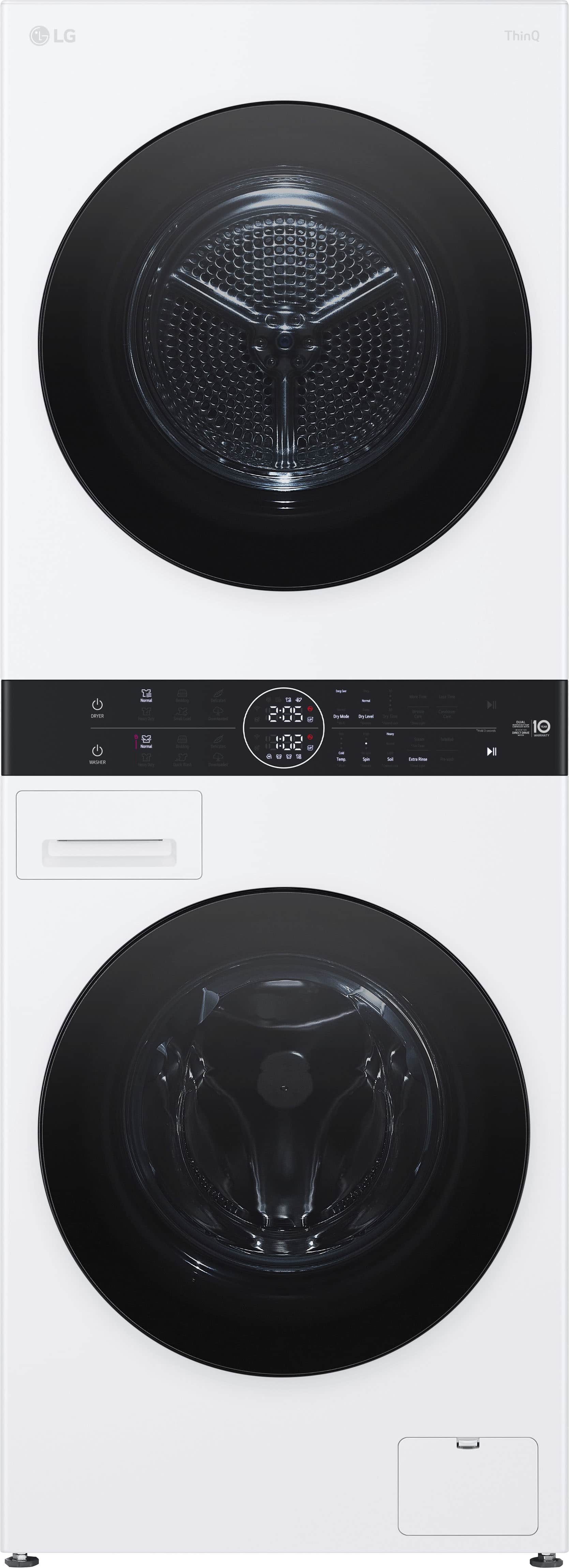 Front. LG - 2.4 Cu. Ft. HE Smart Front Load Washer and 4.2 Cu. Ft. Electric Dryer WashTower wSteam and Ventless Heat Pump Technology - White.