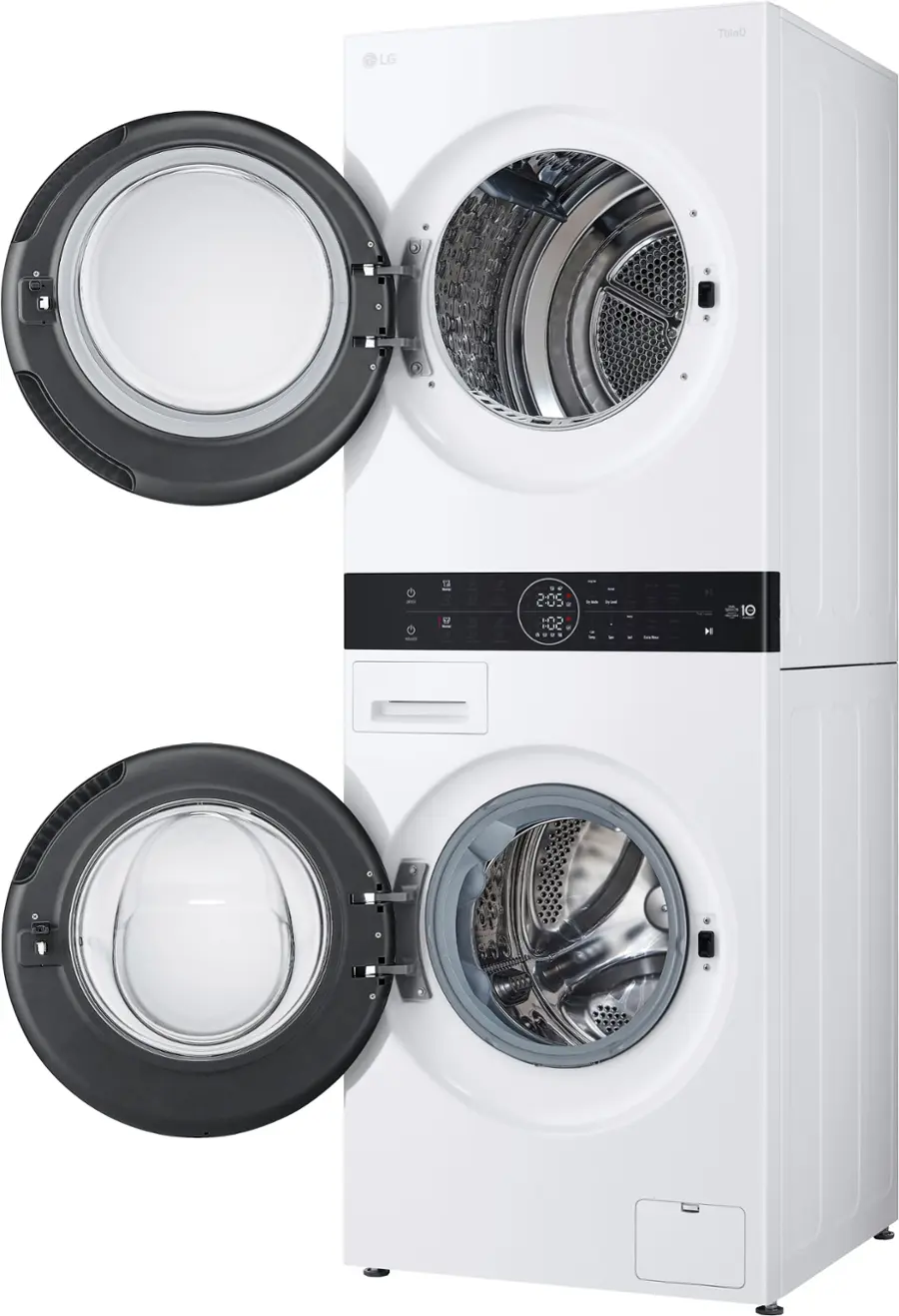 Alt View 13. LG - 2.4 Cu. Ft. HE Smart Front Load Washer and 4.2 Cu. Ft. Electric Dryer WashTower wSteam and Ventless Heat Pump Technology - White.