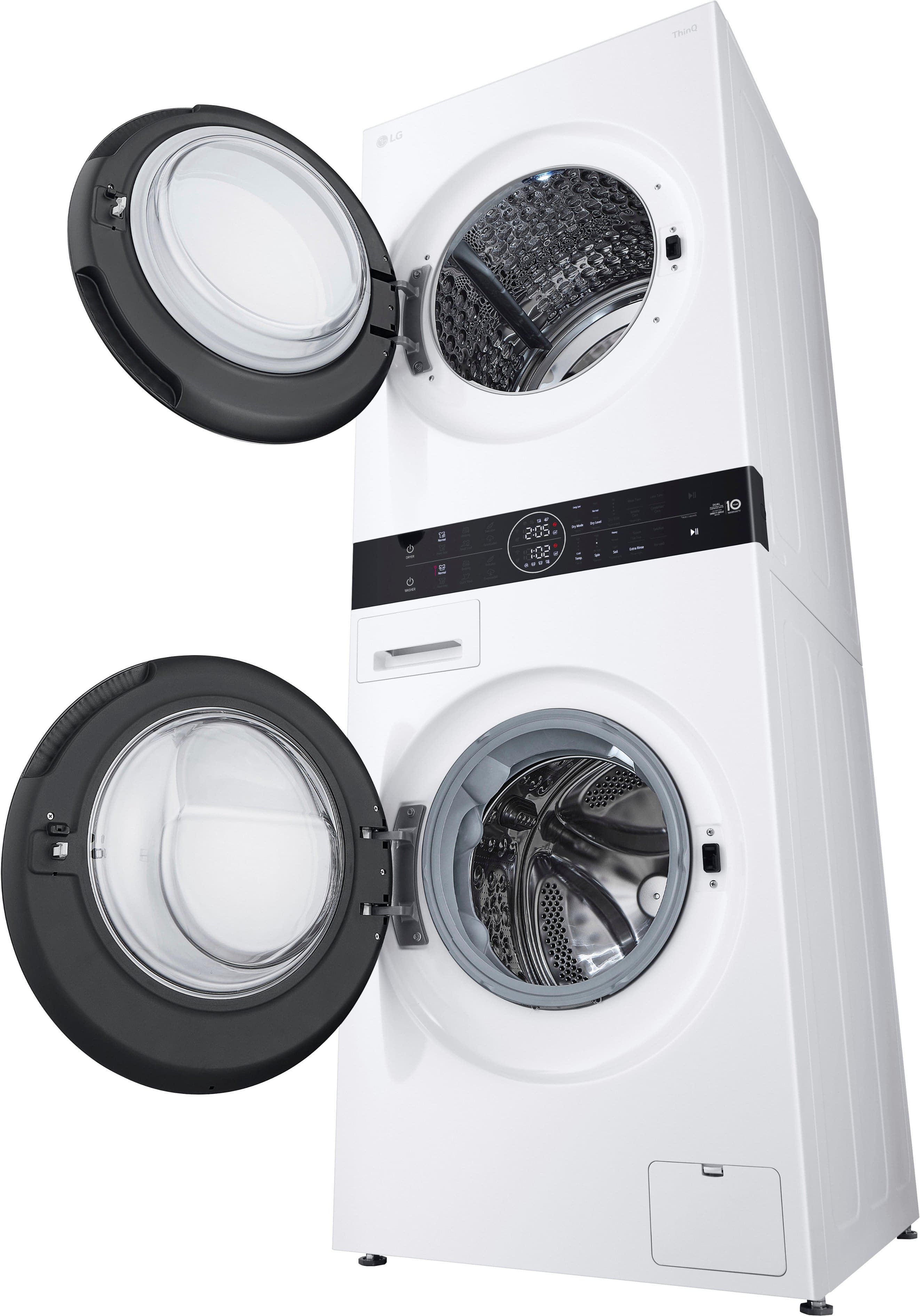 Alt View 14. LG - 2.4 Cu. Ft. HE Smart Front Load Washer and 4.2 Cu. Ft. Electric Dryer WashTower wSteam and Ventless Heat Pump Technology - White.