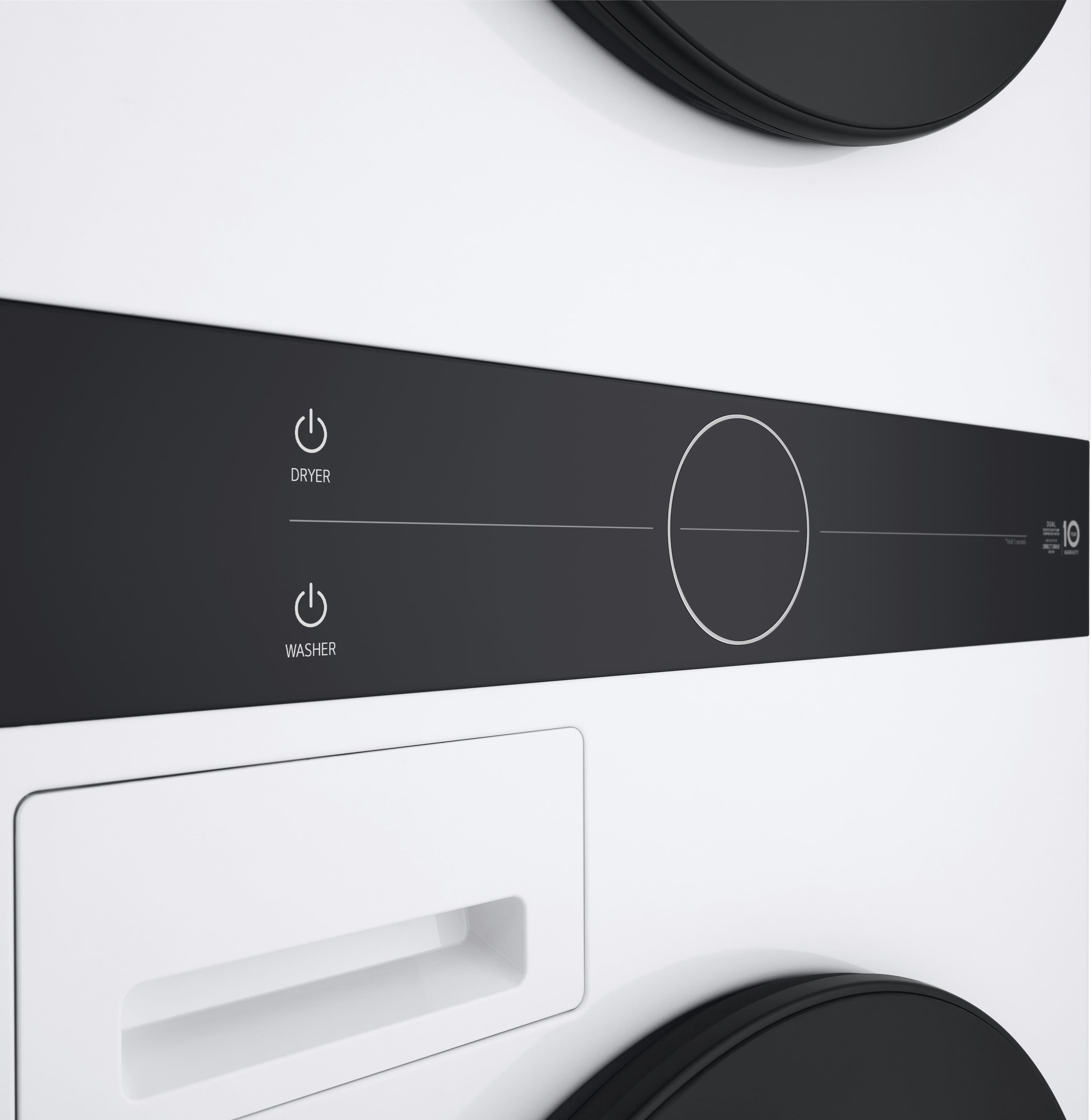 Alt View 17. LG - 2.4 Cu. Ft. HE Smart Front Load Washer and 4.2 Cu. Ft. Electric Dryer WashTower wSteam and Ventless Heat Pump Technology - White.