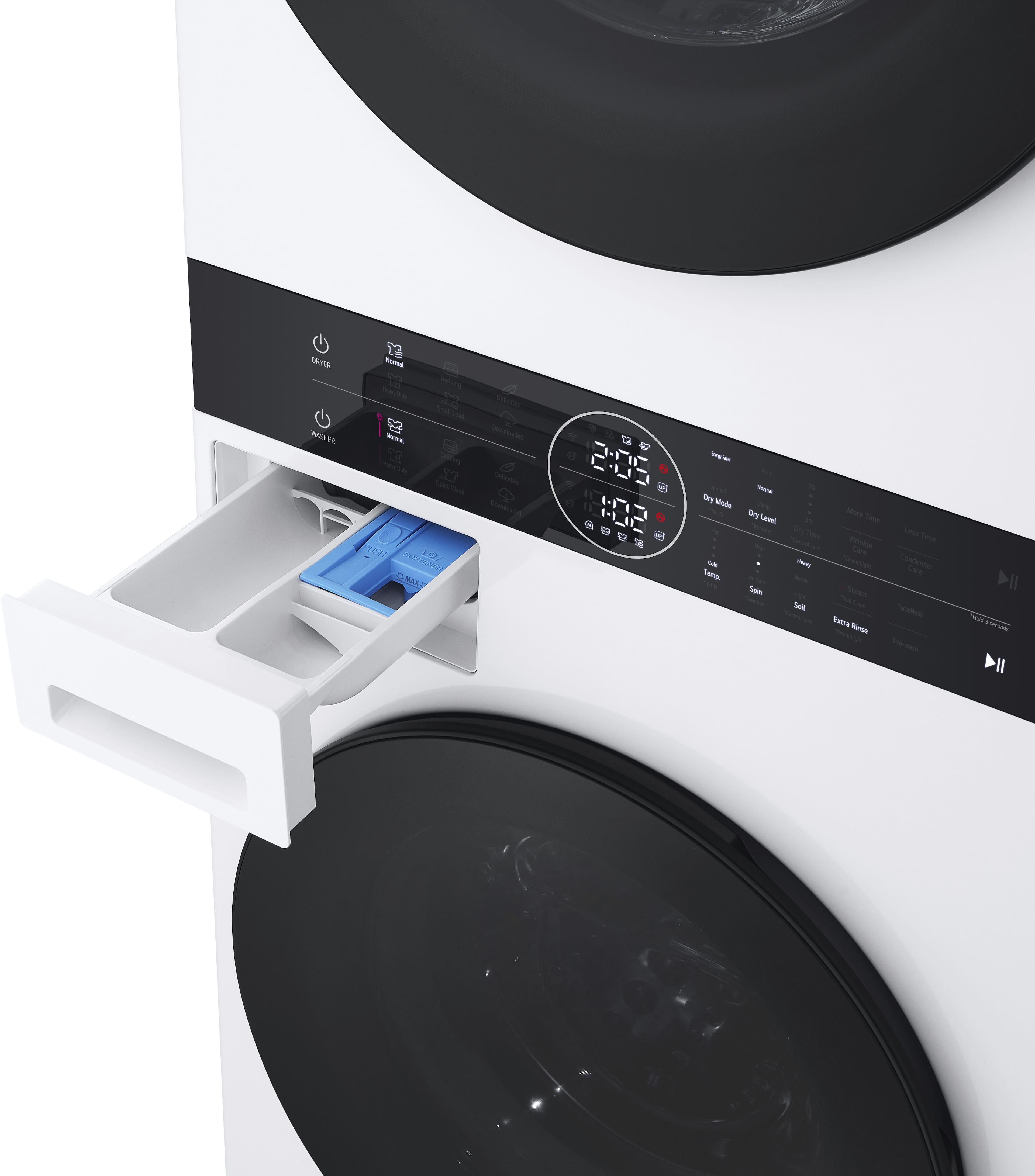 Alt View 22. LG - 2.4 Cu. Ft. HE Smart Front Load Washer and 4.2 Cu. Ft. Electric Dryer WashTower wSteam and Ventless Heat Pump Technology - White.