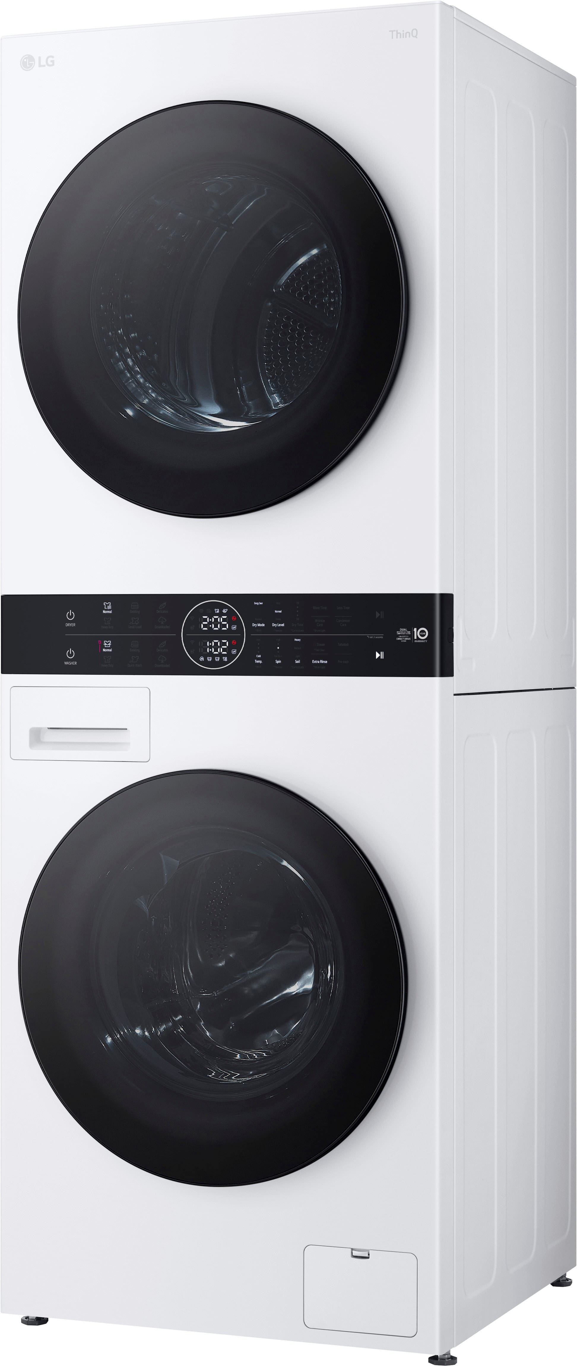Alt View 1. LG - 2.4 Cu. Ft. HE Smart Front Load Washer and 4.2 Cu. Ft. Electric Dryer WashTower wSteam and Ventless Heat Pump Technology - White.