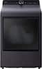 Front. LG - 7.3 Cu. Ft. Smart Gas Dryer with Steam and EasyLoad Door - Matte Black.