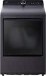 LG - 7.3 Cu. Ft. Smart Gas Dryer with Steam and EasyLoad Door - Matte Black
