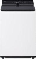 LG - 5.5 Cu. Ft. High Efficiency Smart Top Load Washer with EasyUnload - Alpine White - Front_Zoom