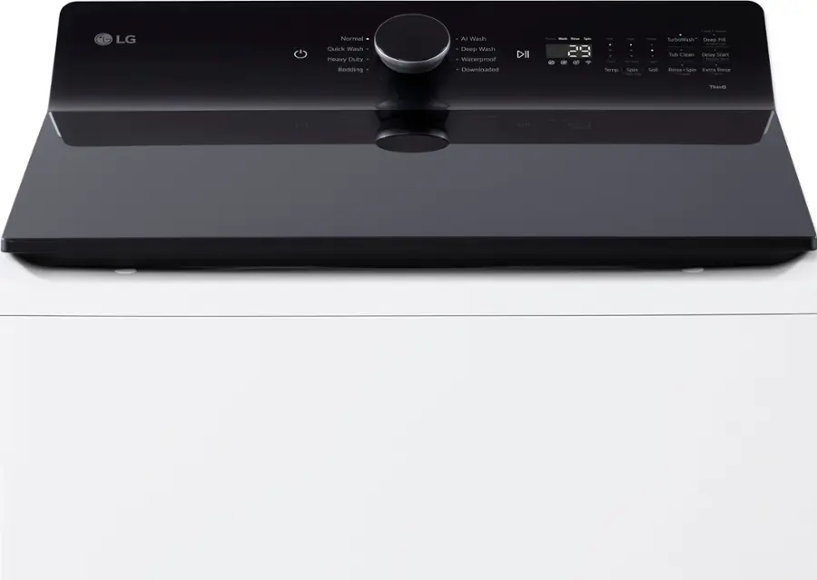 Alt View 23. LG - 5.5 Cu. Ft. High Efficiency Smart Top Load Washer with EasyUnload - Alpine White.