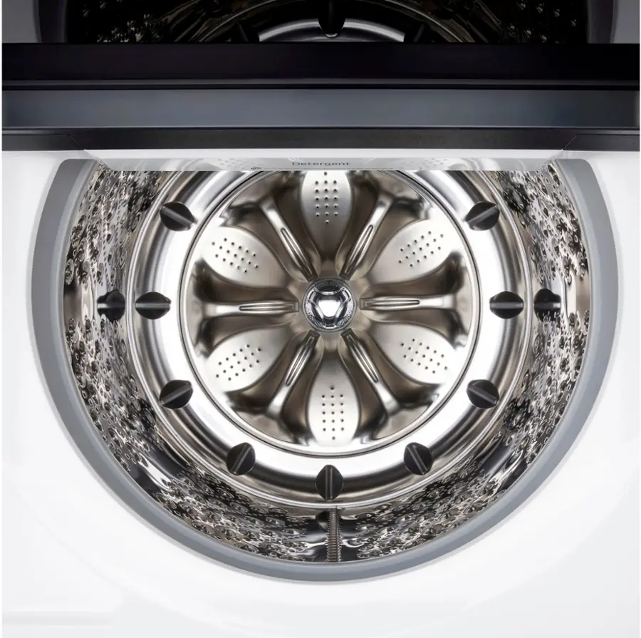 Alt View 27. LG - 5.5 Cu. Ft. High Efficiency Smart Top Load Washer with EasyUnload - Alpine White.