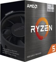 AMD - Ryzen 5 5500GT 6-core - 12-thread – 3.6 GHz (4.4 GHz Max Boost) Socket AM4 Unlocked Desktop Processor - Silver - Front_Zoom