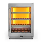 Front. Thor Kitchen - 45 Bottle Built-In Single Zone Wine Cooler - Stainless Steel.