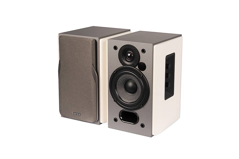 Angle. Edifier - R1380T Active Bookshelf Speakers, Computer Speakers – Dual RCA inputs - 2.0 Studio Monitor Speaker - White.
