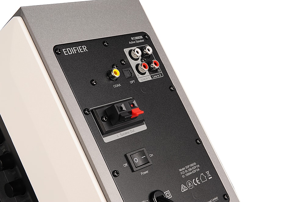 Alt View 15. Edifier - R1380DB 4" 42-Watt Powered Bookshelf Speaker (Pair) - White.