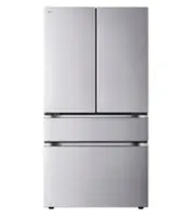 LG - Counter-Depth MAX 25.5 Cu. Ft. 4-Door French Door Smart Refrigerator with Full-Convert Drawer - Stainless Steel - Front_Zoom