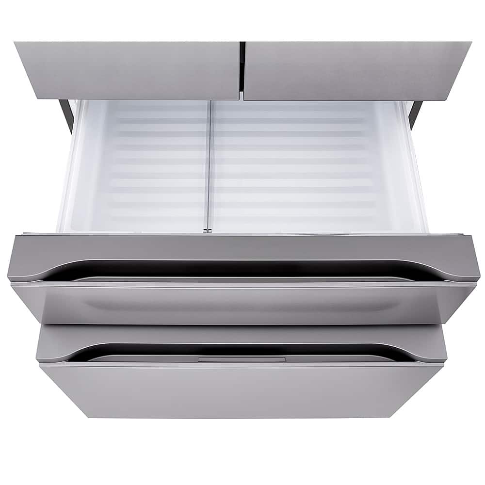 Alt View 13. LG - Counter-Depth MAX 25.5 Cu. Ft. 4-Door French Door Smart Refrigerator with Full-Convert Drawer - PrintProof Stainless Steel.