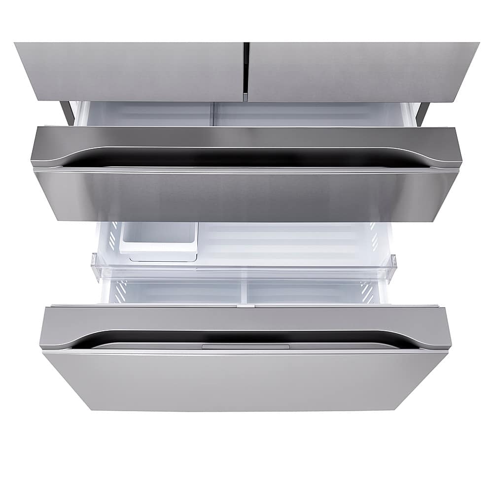 Alt View 14. LG - Counter-Depth MAX 25.5 Cu. Ft. 4-Door French Door Smart Refrigerator with Full-Convert Drawer - PrintProof Stainless Steel.