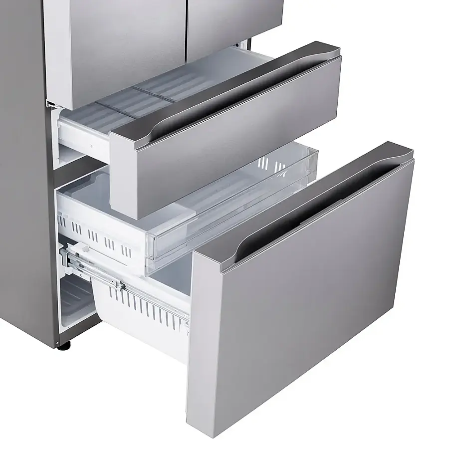 Alt View 16. LG - Counter-Depth MAX 25.5 Cu. Ft. 4-Door French Door Smart Refrigerator with Full-Convert Drawer - PrintProof Stainless Steel.