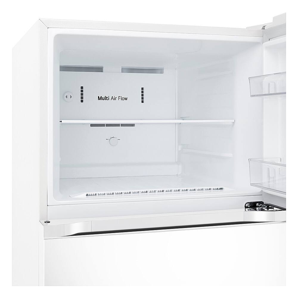 Alt View 14. LG - 17.5 Cu. Ft. Garage Ready Top-Freezer Refrigerator with Reversible Doors - White.