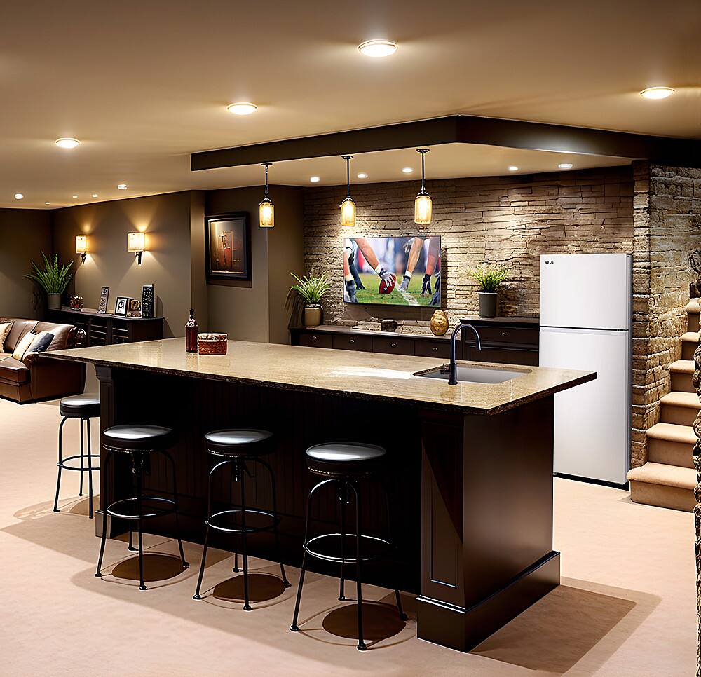 Alt View 19. LG - 17.5 Cu. Ft. Garage Ready Top-Freezer Refrigerator with Reversible Doors - White.