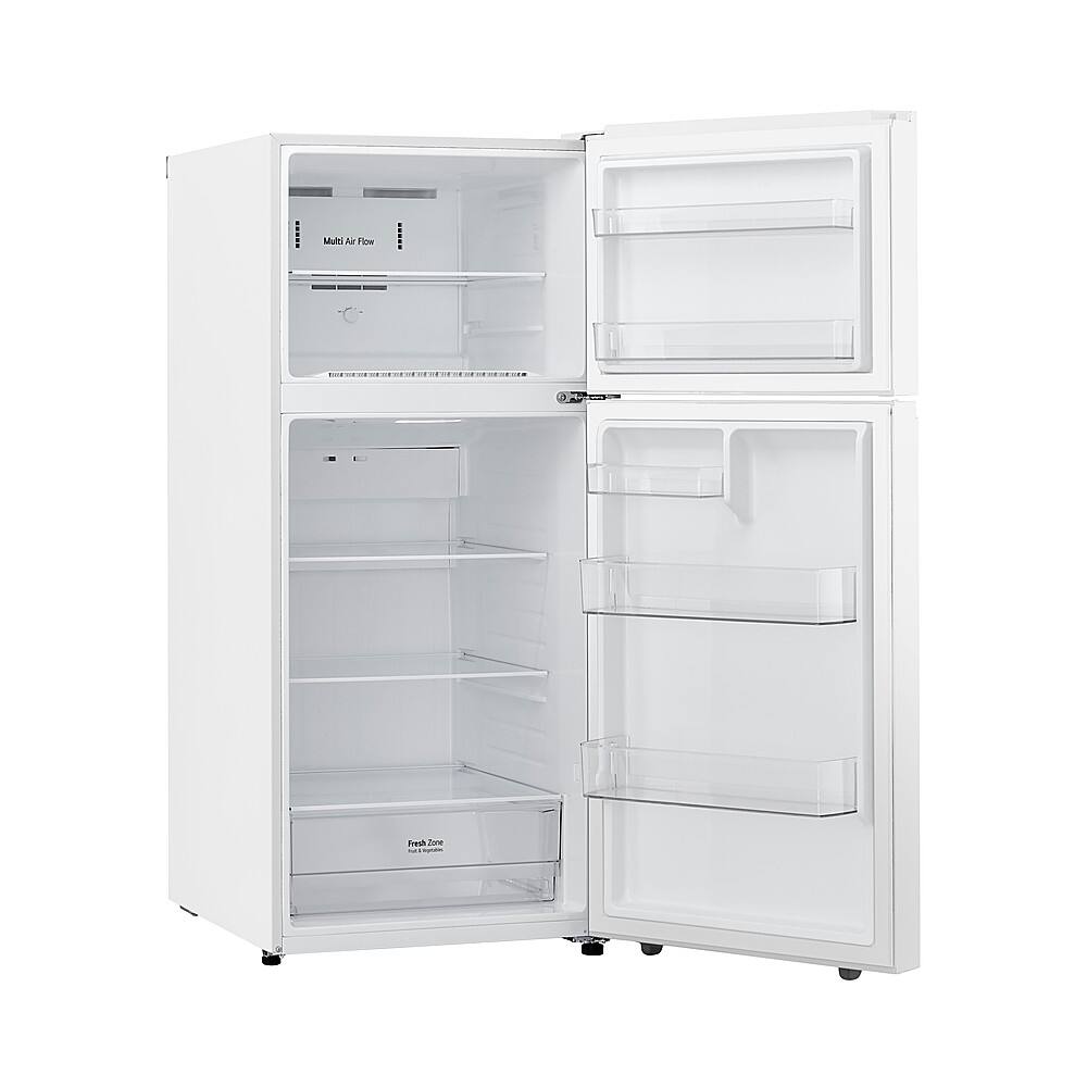 Alt View 3. LG - 17.5 Cu. Ft. Garage Ready Top-Freezer Refrigerator with Reversible Doors - White.