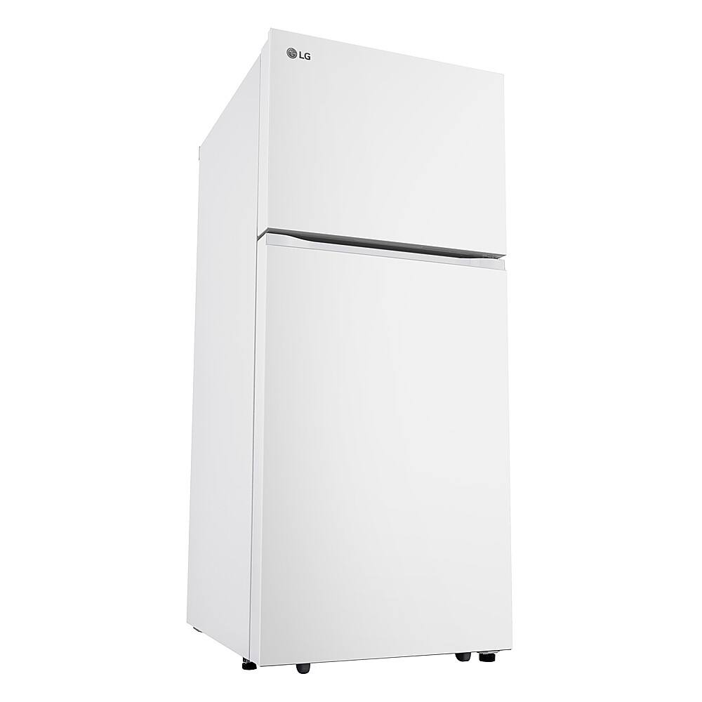 Alt View 4. LG - 17.5 Cu. Ft. Garage Ready Top-Freezer Refrigerator with Reversible Doors - White.
