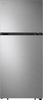 LG - 17.5 Cu. Ft. Garage Ready Top-Freezer Refrigerator with Reversible Doors - Stainless Steel - Front_Zoom