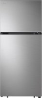 LG - 17.5 Cu. Ft. Top-Freezer Refrigerator with Reversible Doors - Stainless Steel - Front_Zoom