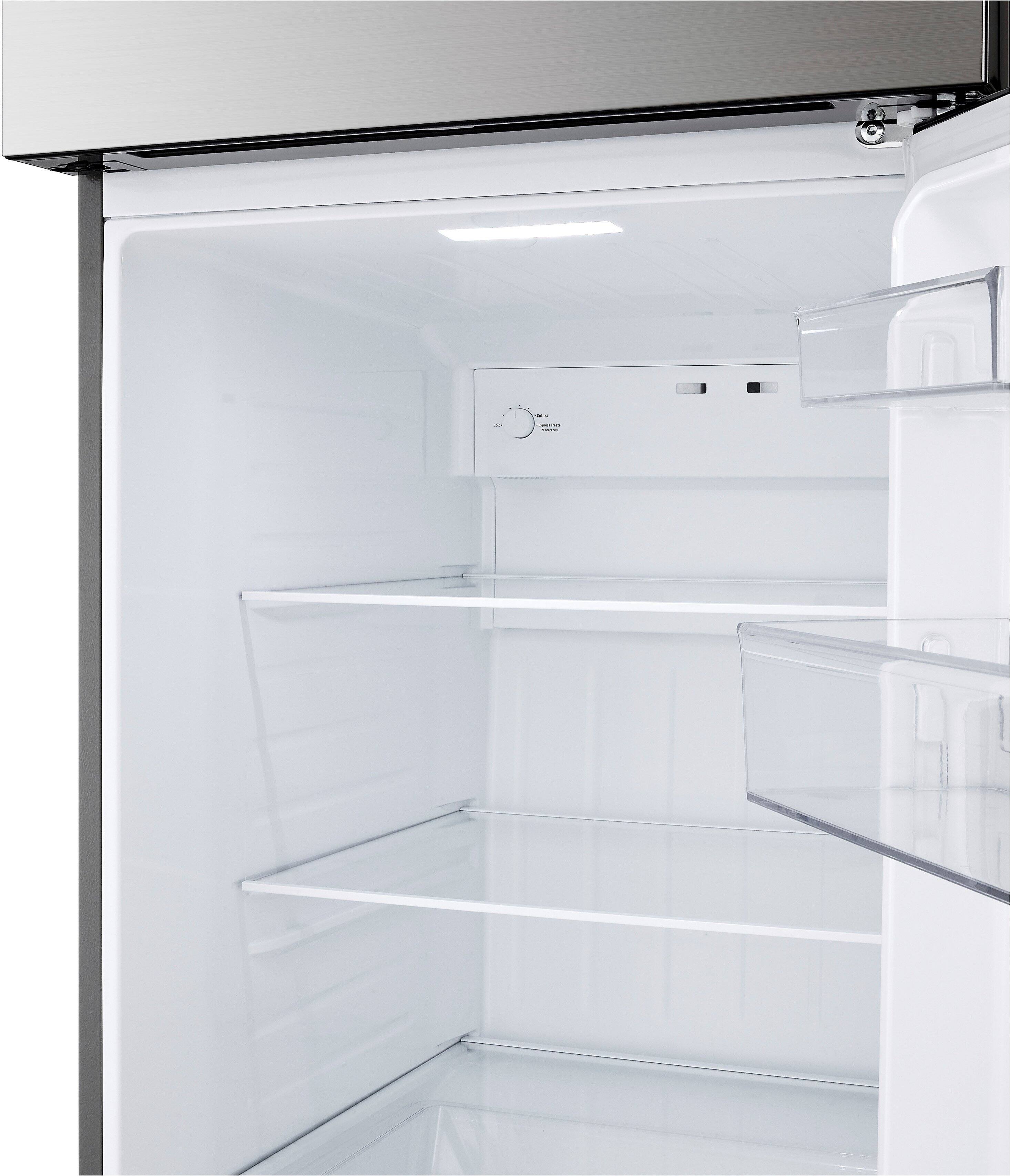 Alt View 17. LG - 17.5 Cu. Ft. Garage Ready Top-Freezer Refrigerator with Reversible Doors - Stainless Steel.