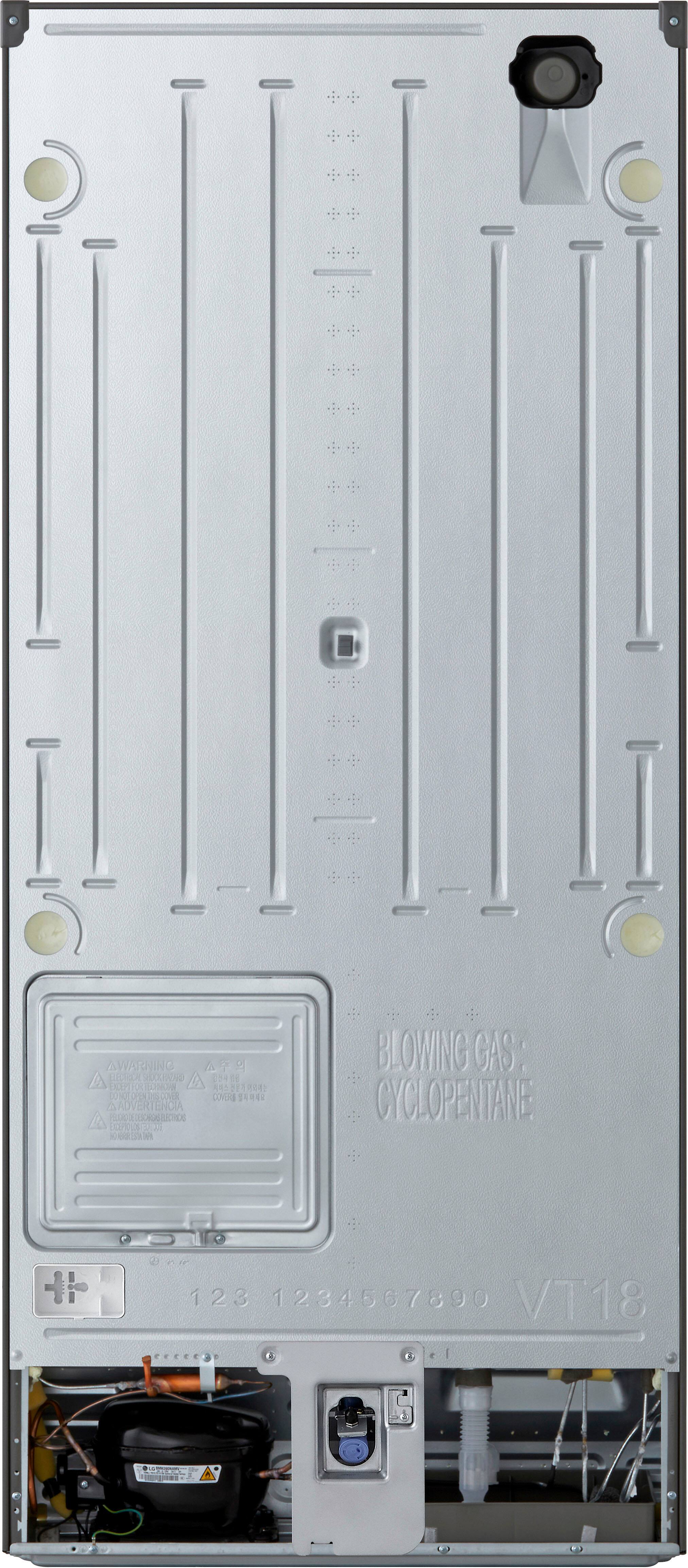 Alt View 19. LG - 17.5 Cu. Ft. Garage Ready Top-Freezer Refrigerator with Reversible Doors - Stainless Steel.