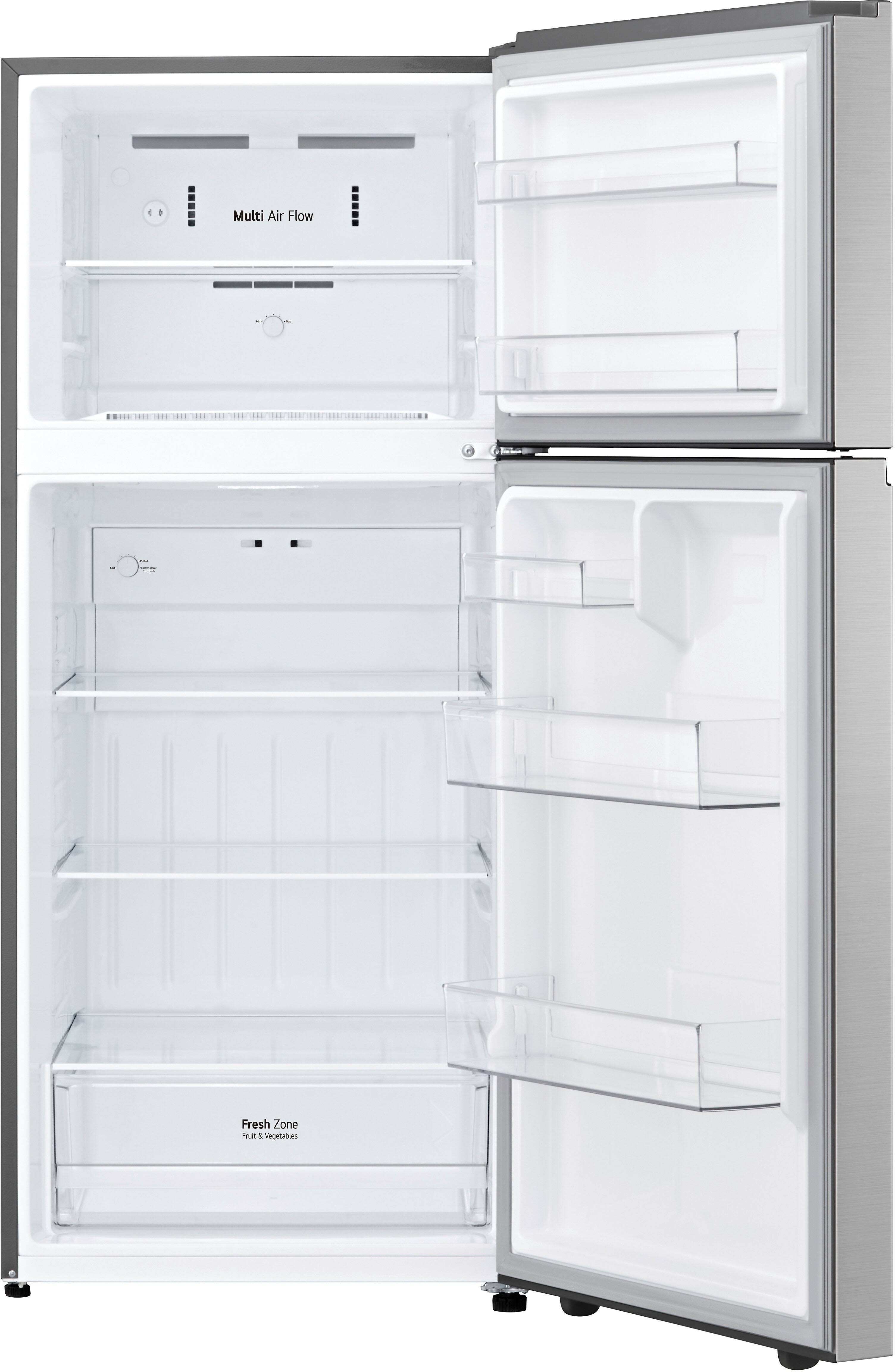 Alt View 3. LG - 17.5 Cu. Ft. Garage Ready Top-Freezer Refrigerator with Reversible Doors - Stainless Steel.