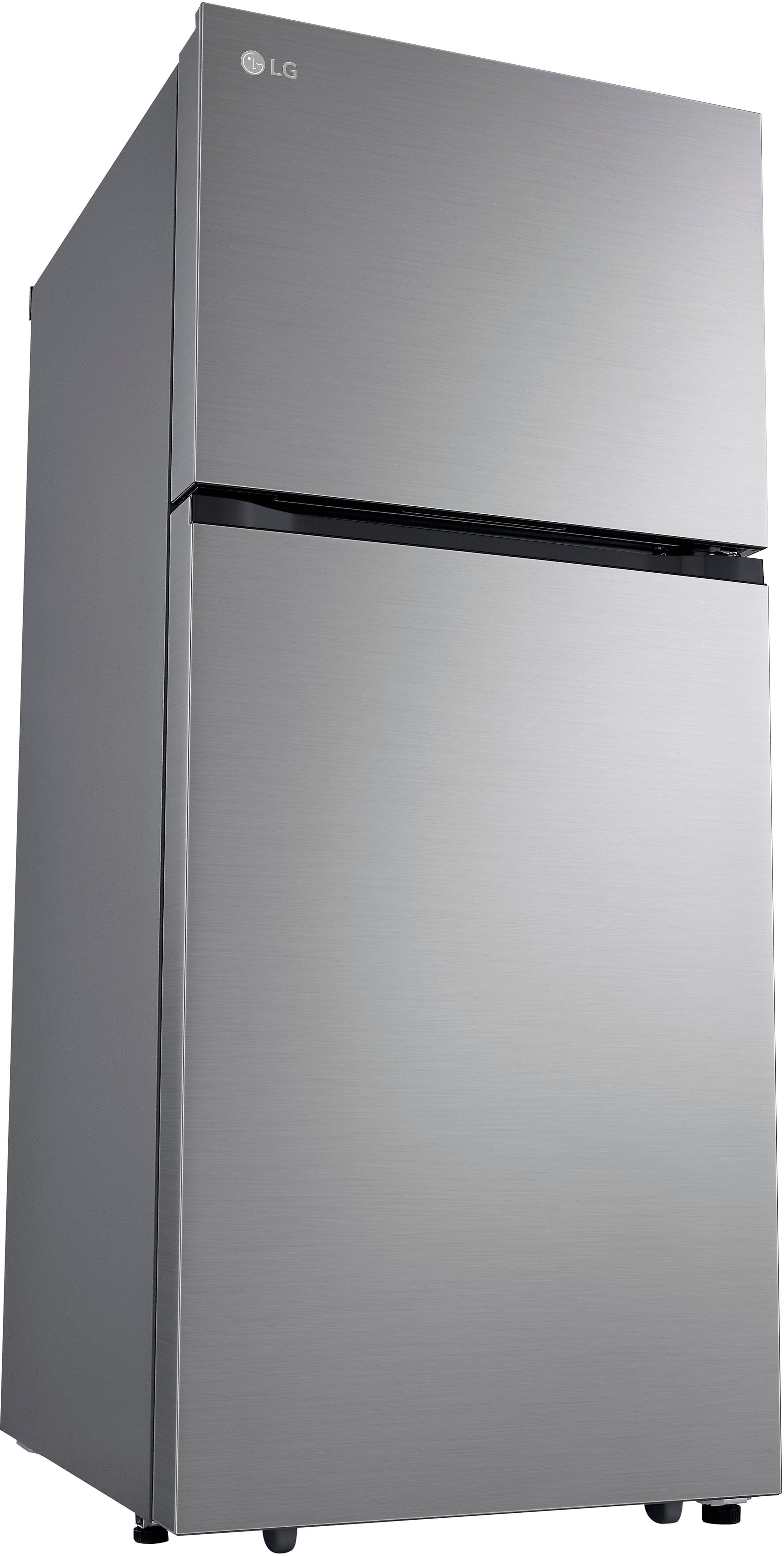Alt View 11. LG - 17.5 Cu. Ft. Garage Ready Top-Freezer Refrigerator with Reversible Doors - Stainless Steel.