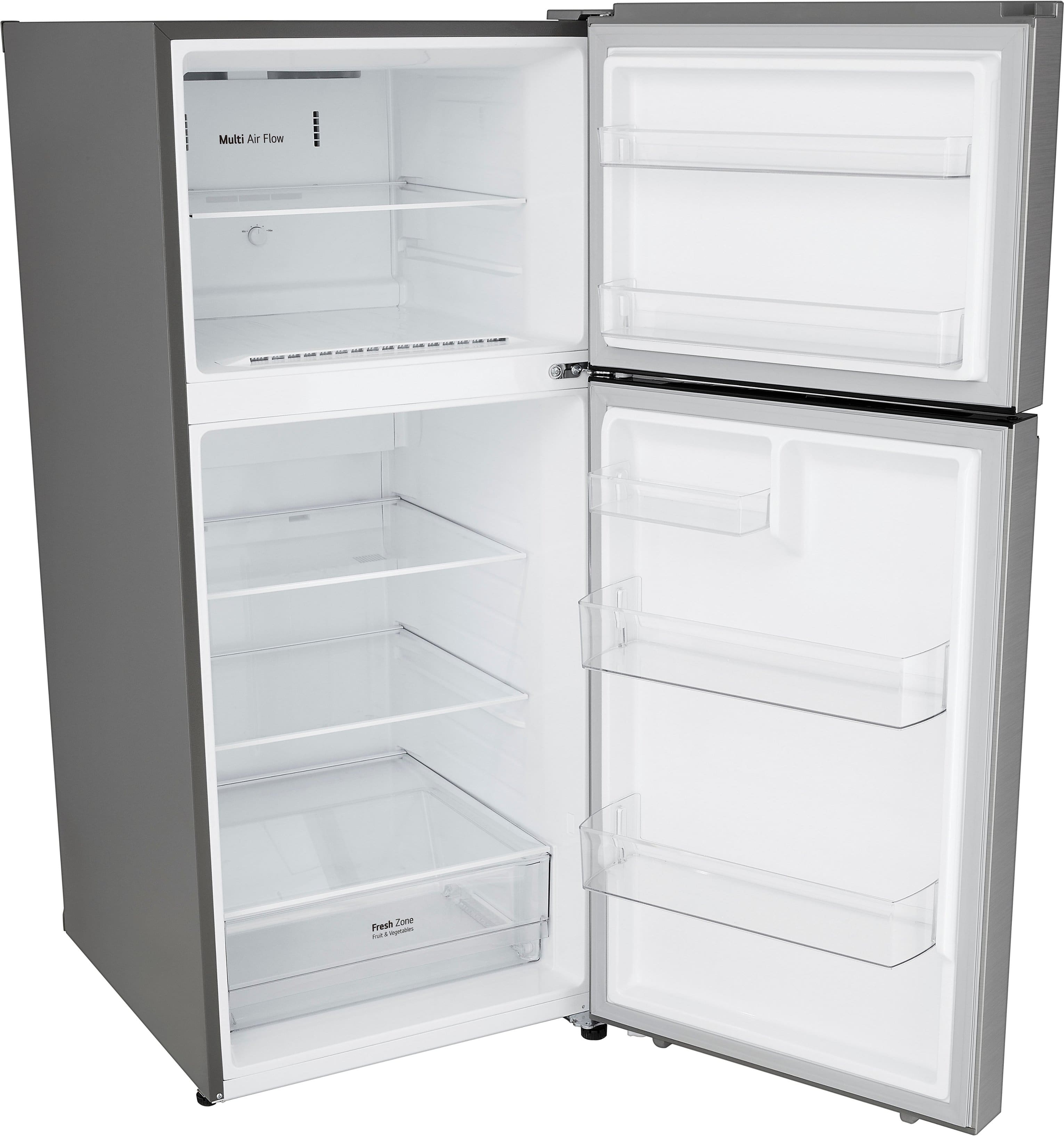 Alt View 12. LG - 17.5 Cu. Ft. Garage Ready Top-Freezer Refrigerator with Reversible Doors - Stainless Steel.