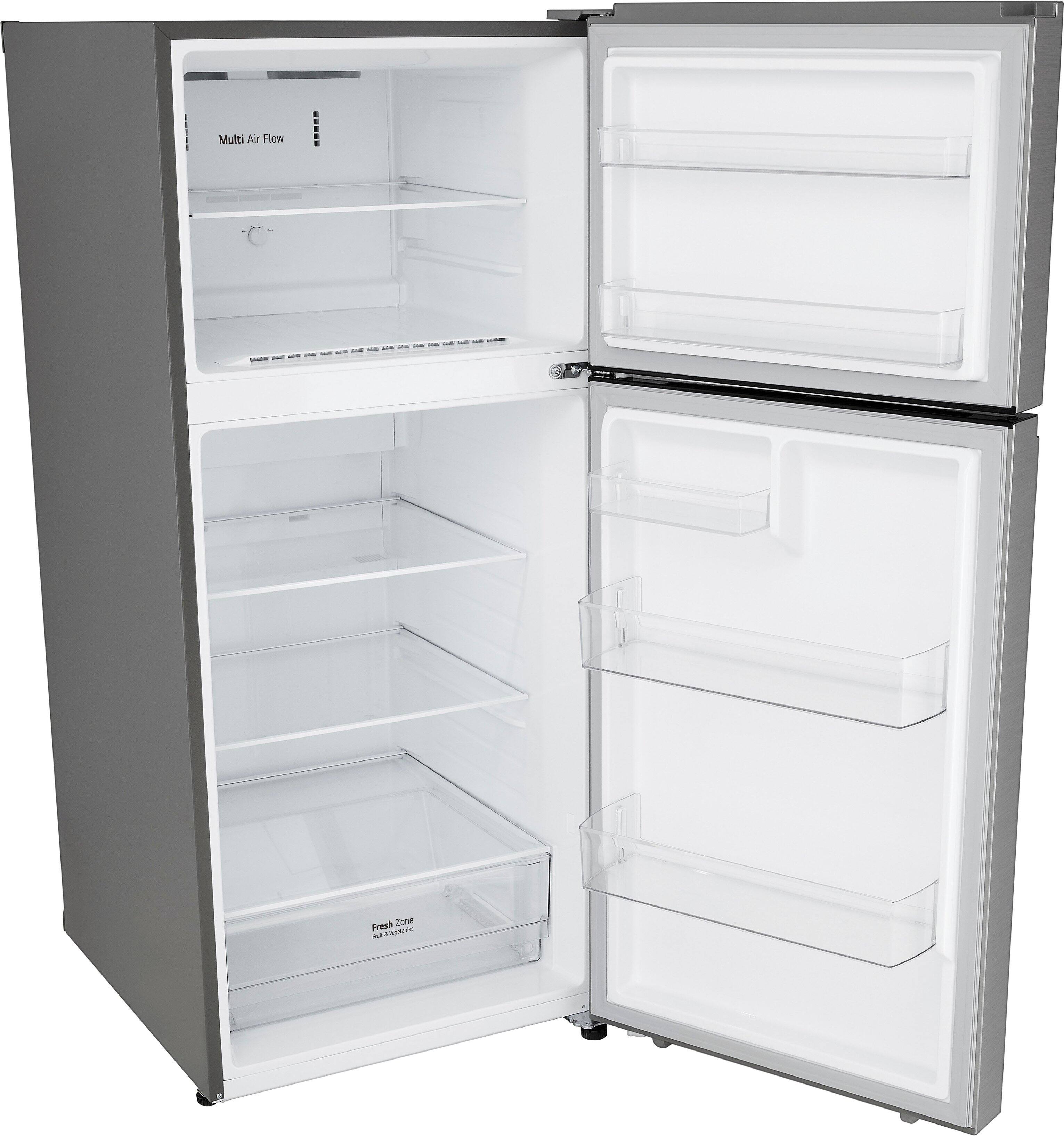 Alt View 12. LG - 17.5 Cu. Ft. Garage Ready Top-Freezer Refrigerator with Reversible Doors - Stainless Steel.