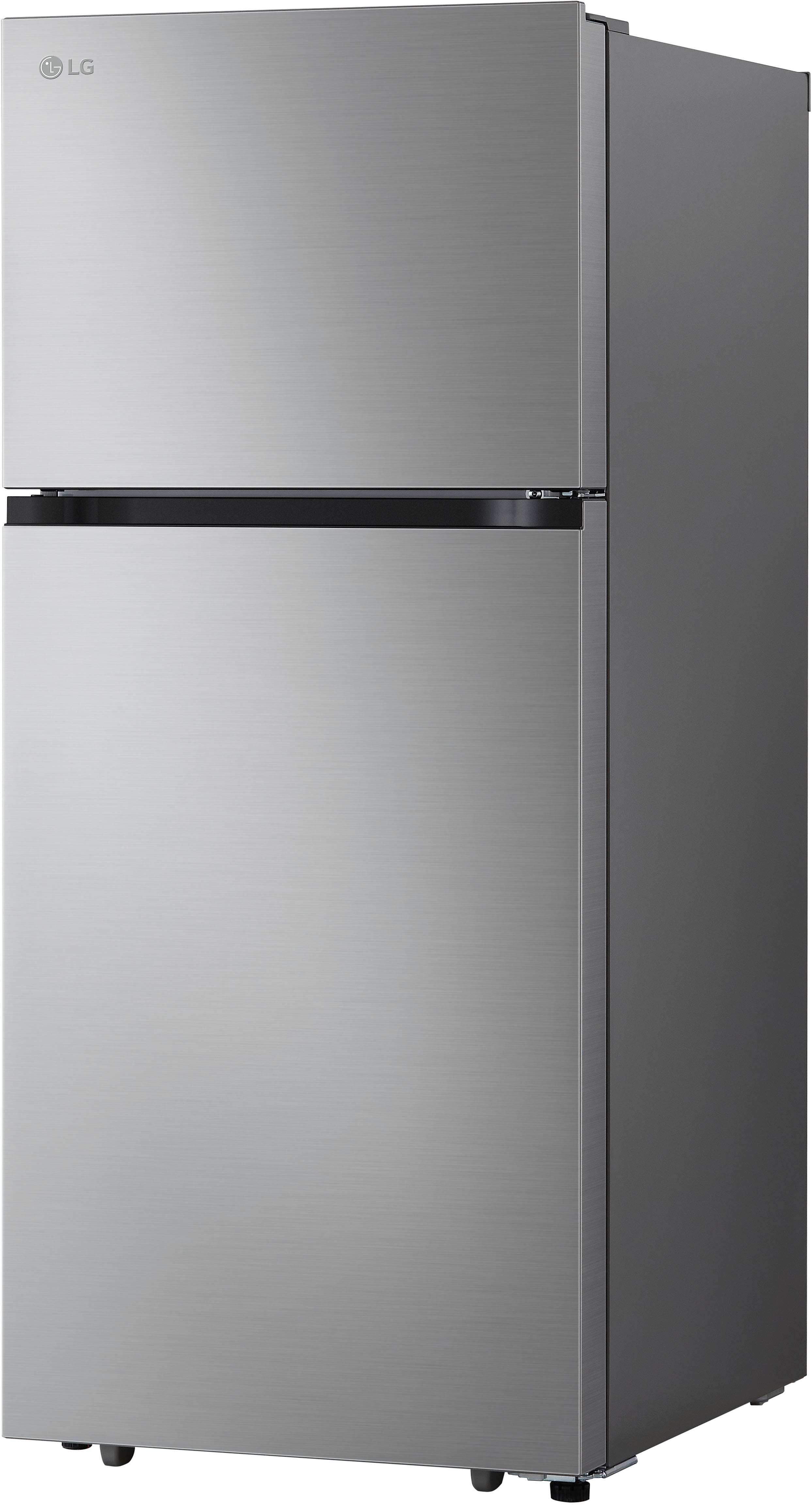 Alt View 2. LG - 17.5 Cu. Ft. Garage Ready Top-Freezer Refrigerator with Reversible Doors - Stainless Steel.