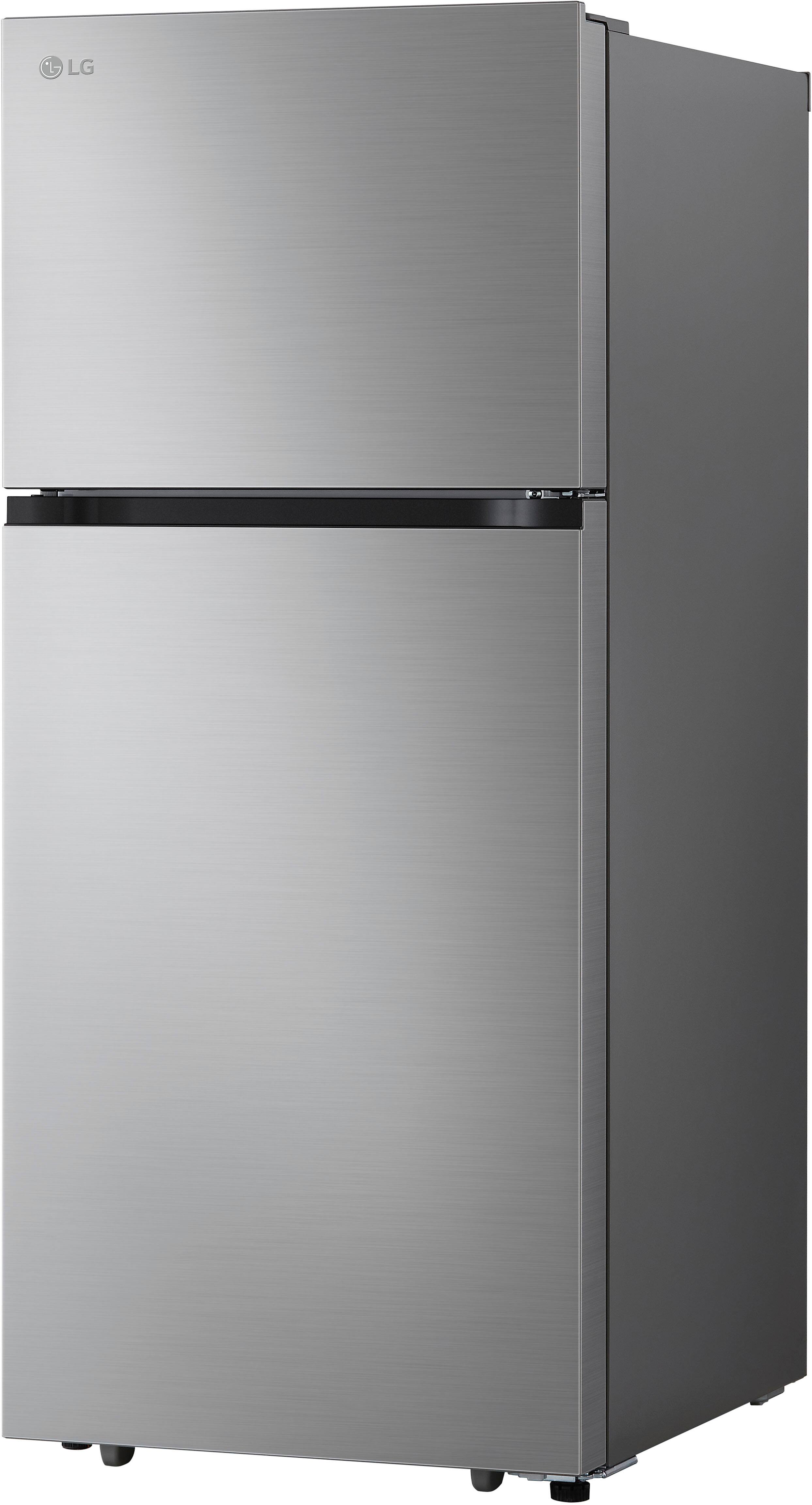 Alt View 2. LG - 17.5 Cu. Ft. Garage Ready Top-Freezer Refrigerator with Reversible Doors - Stainless Steel.