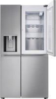 LG - 27.12 Cu. Ft. Door-in-Door Side-by-Side Refrigerator with SpacePlus Ice System - Stainless Steel - Front_Zoom