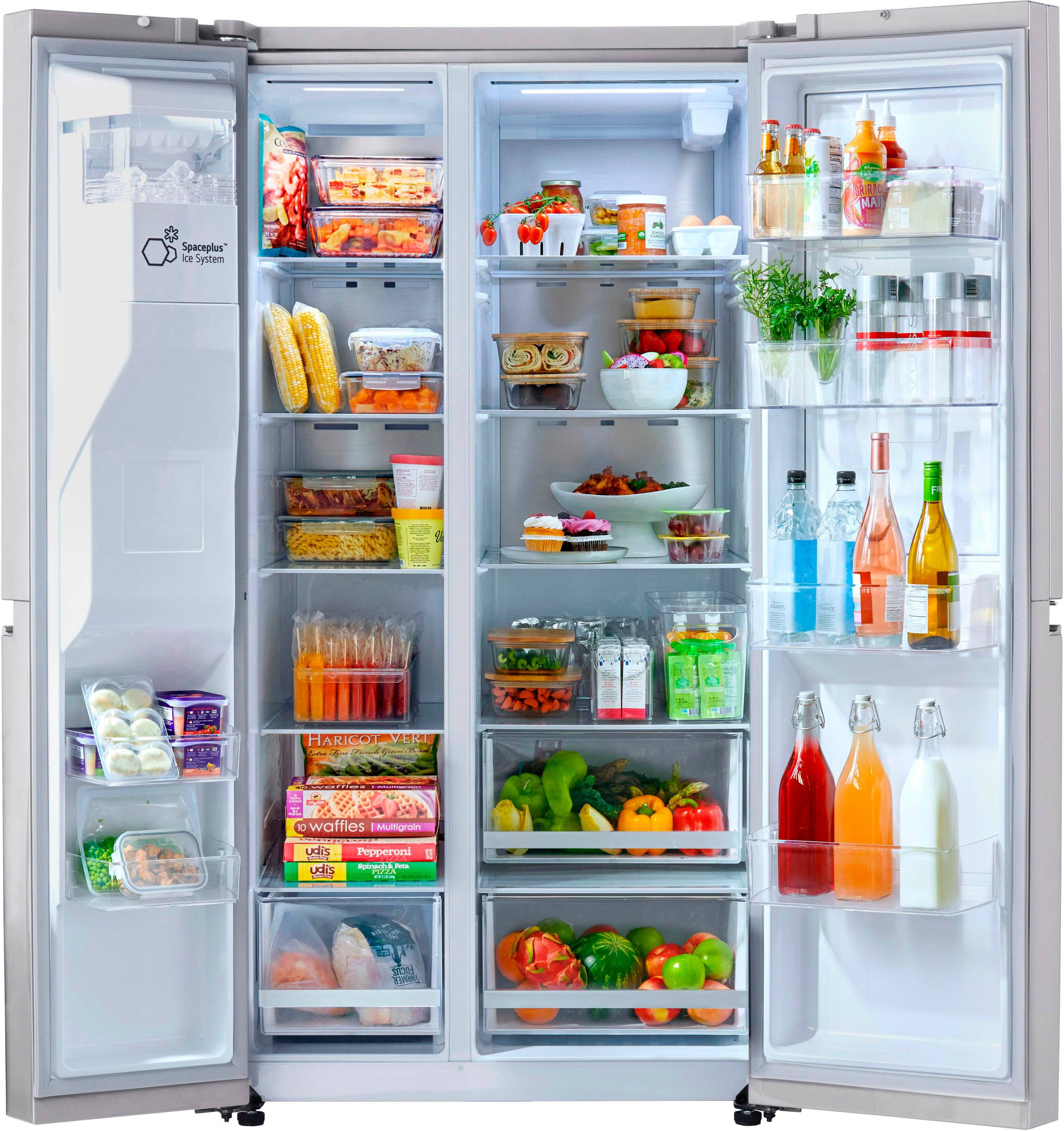 Alt View 14. LG - 27.12 Cu. Ft. Door-in-Door Side-by-Side Refrigerator with SpacePlus Ice System - PrintProof Stainless Steel.