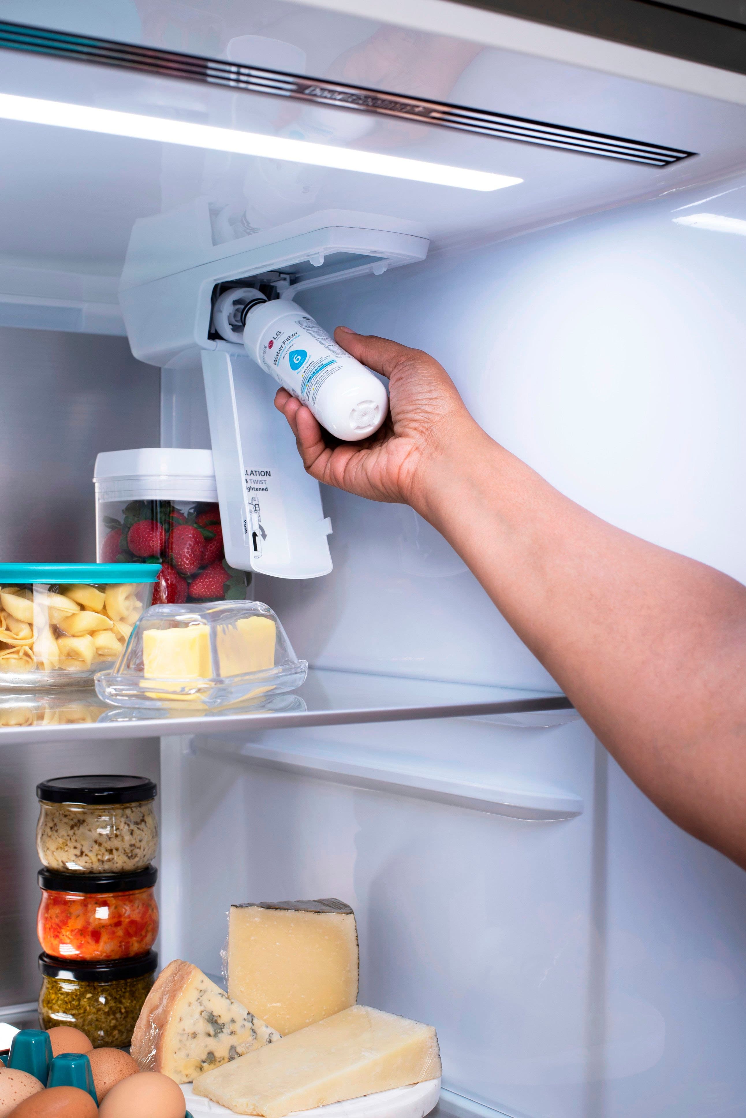 Alt View 20. LG - 27.12 Cu. Ft. Door-in-Door Side-by-Side Refrigerator with SpacePlus Ice System - PrintProof Stainless Steel.