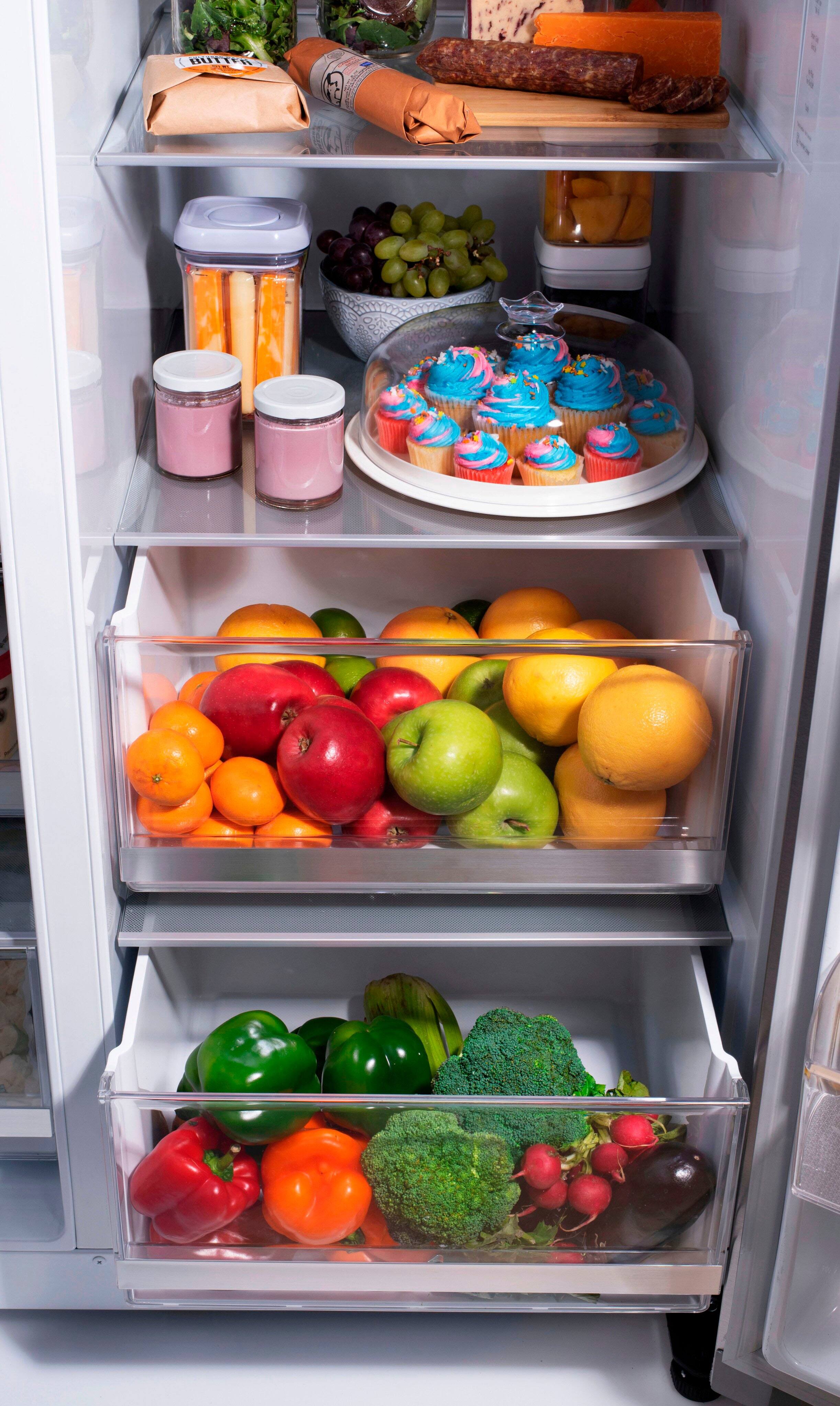 Alt View 29. LG - 27.12 Cu. Ft. Door-in-Door Side-by-Side Refrigerator with SpacePlus Ice System - PrintProof Stainless Steel.